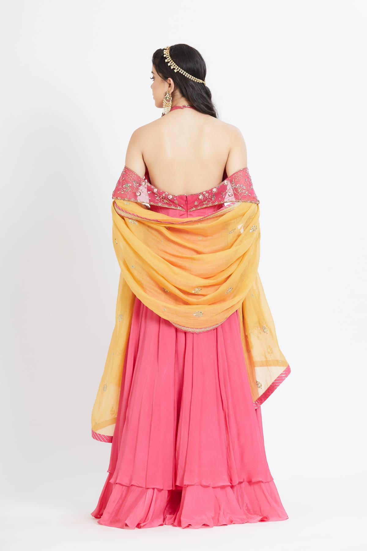 Cape Style Anarkali Set