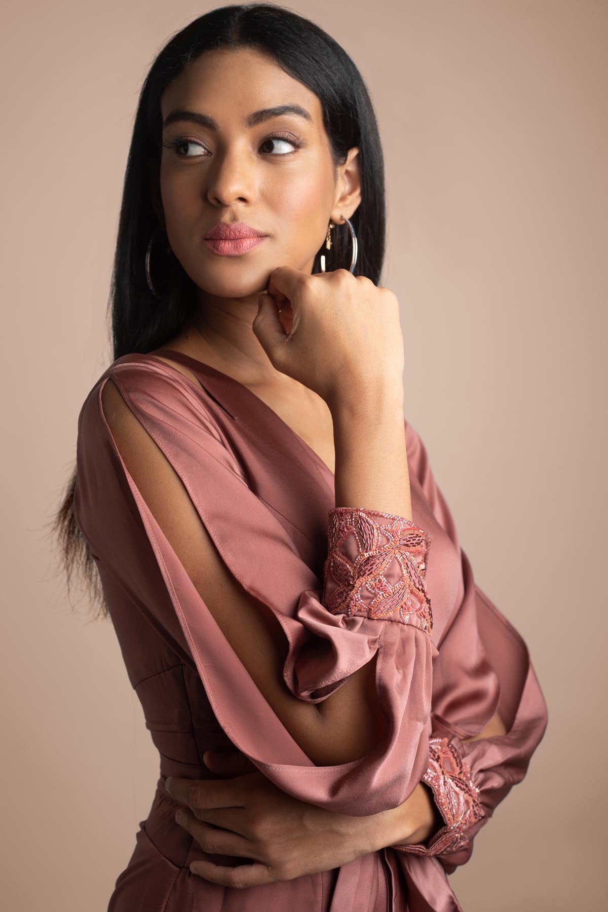 Shoulder Slit Jumpsuit