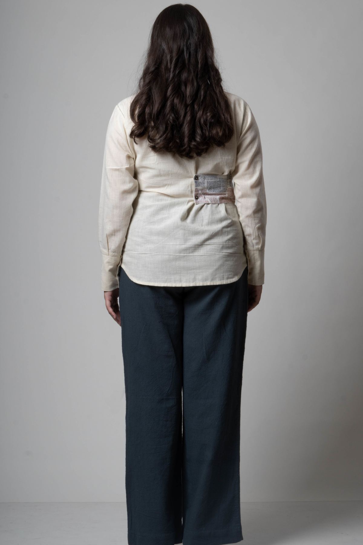 Side Belted Cotton Shirt