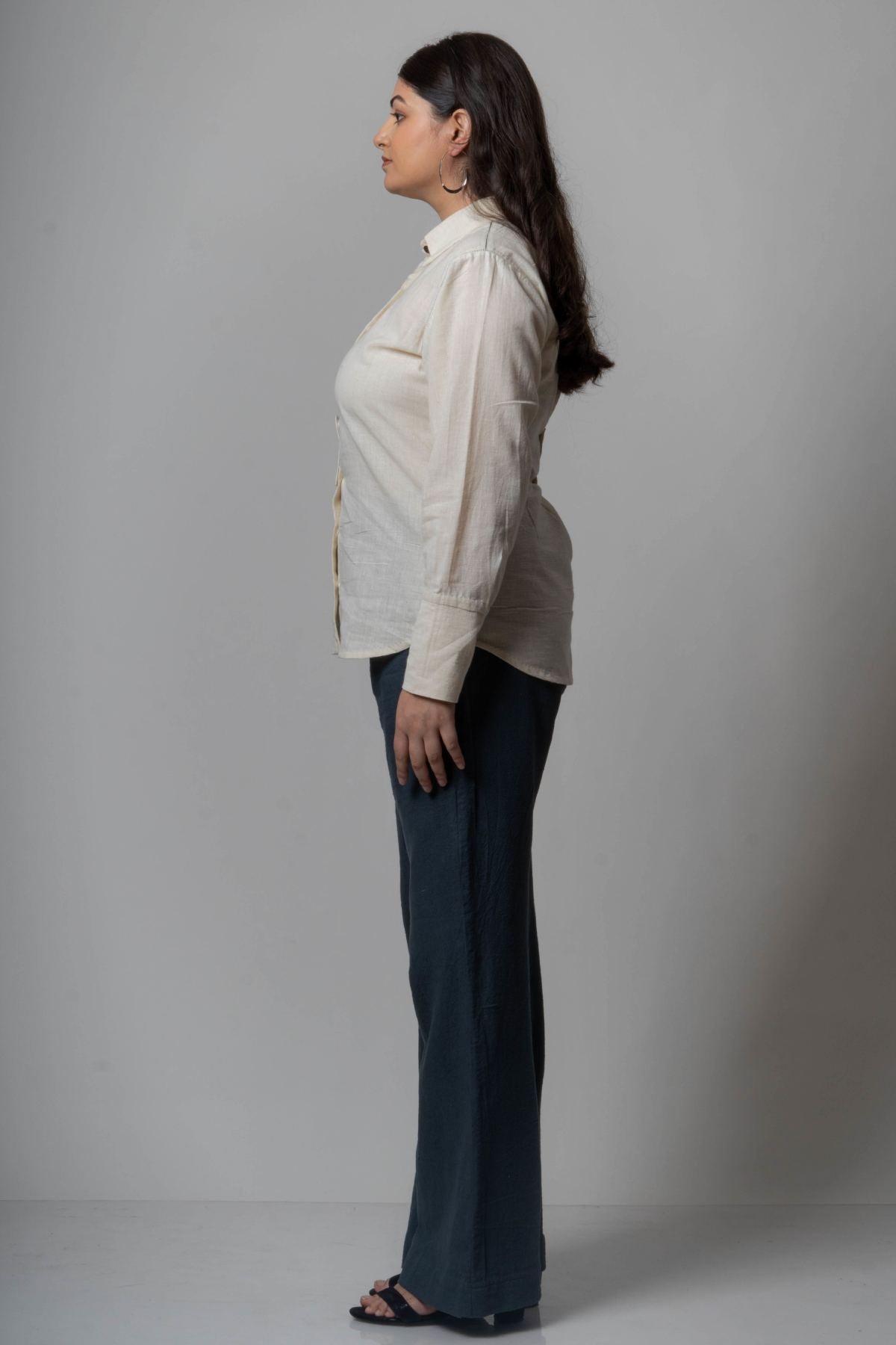 Side Belted Cotton Shirt