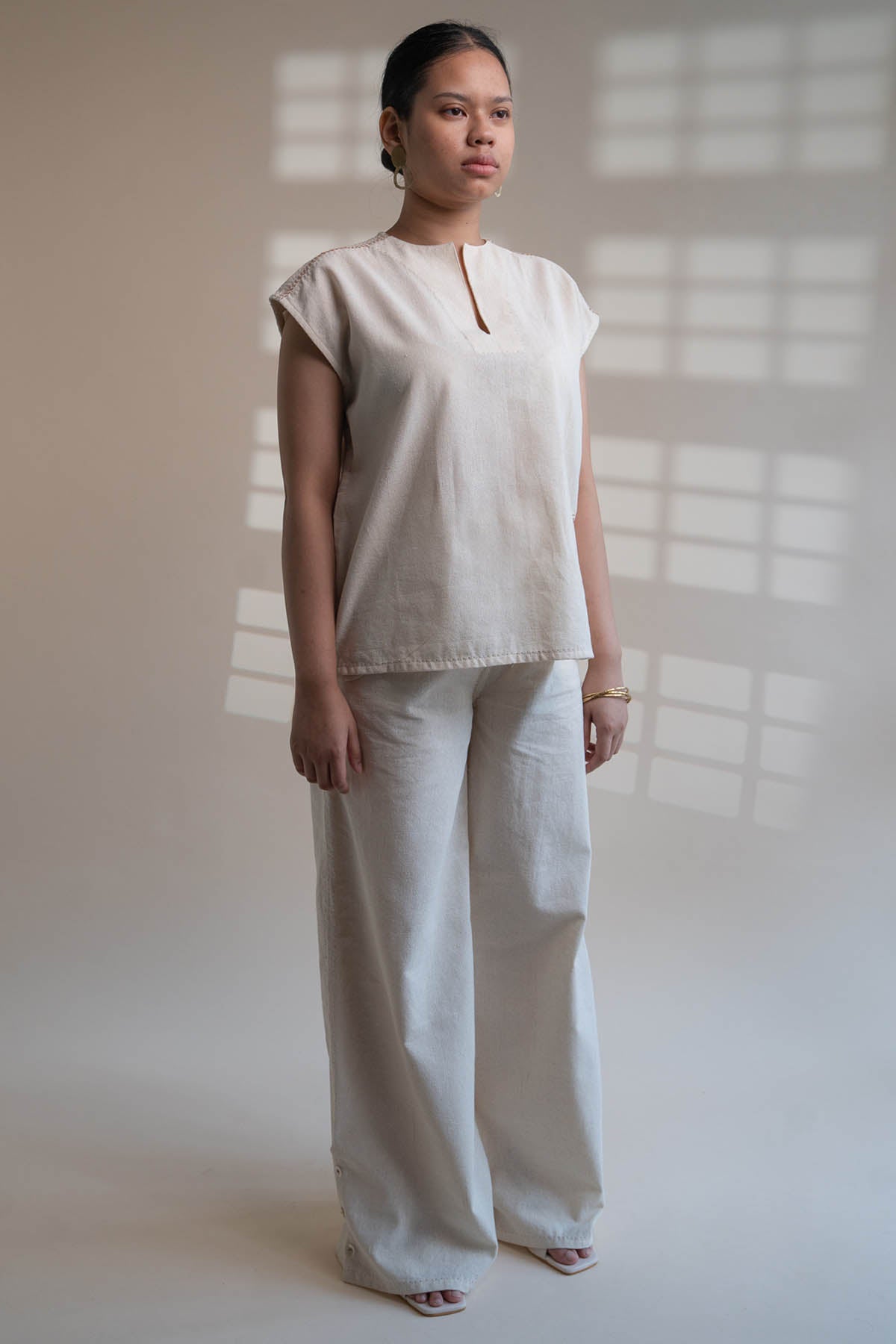 Buy Designer Side Slit Cotton Pants By Lafaani