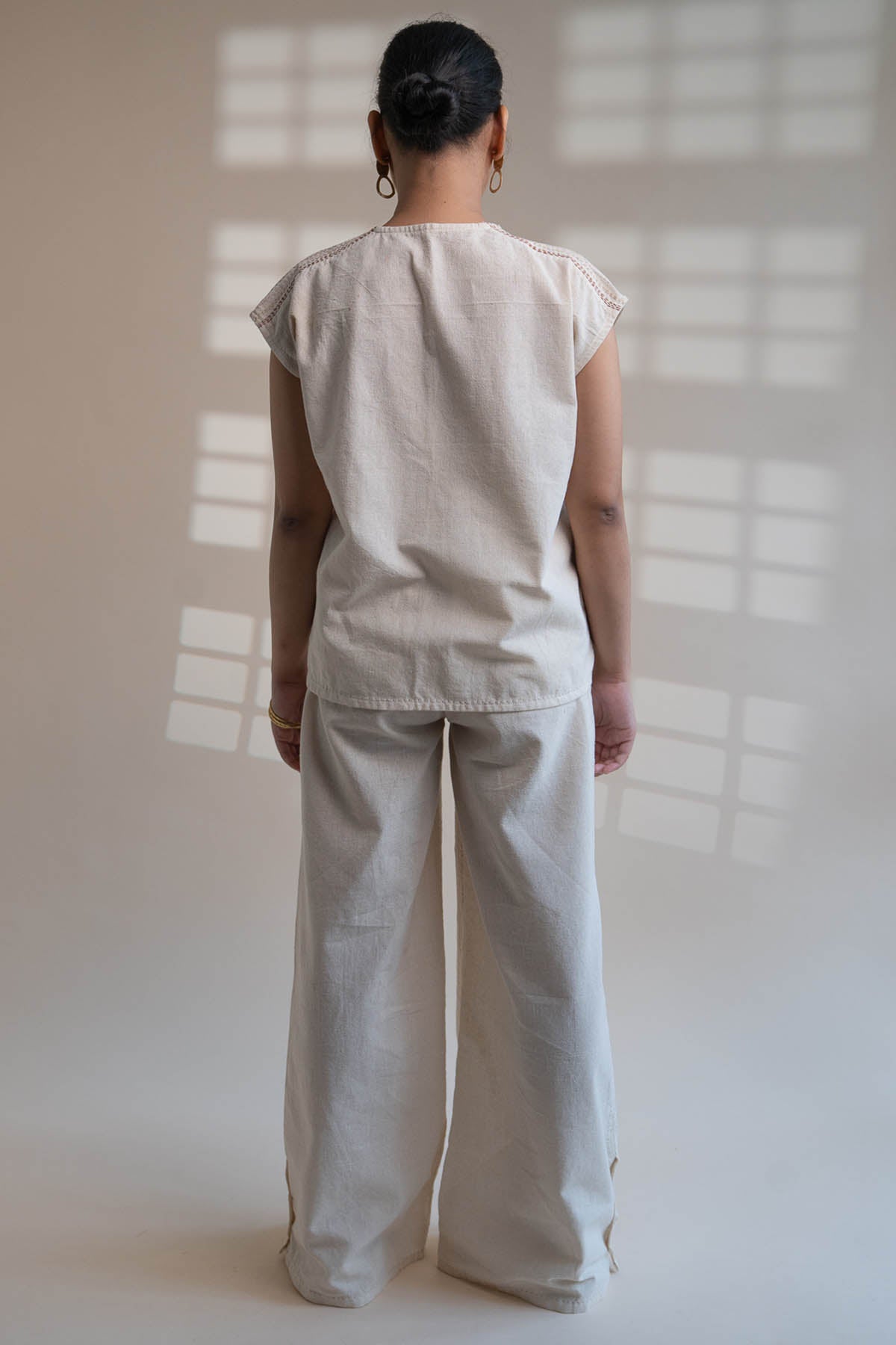 Side Slit Cotton Pants