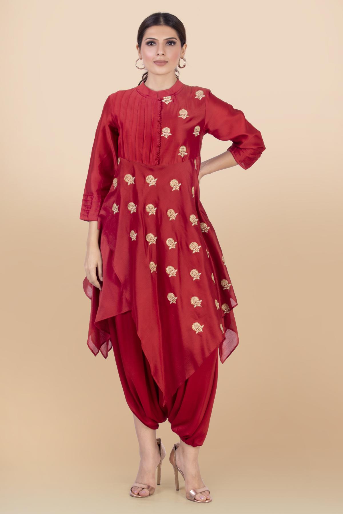 Buy Silk Dhoti Jumpsuit for Women Online