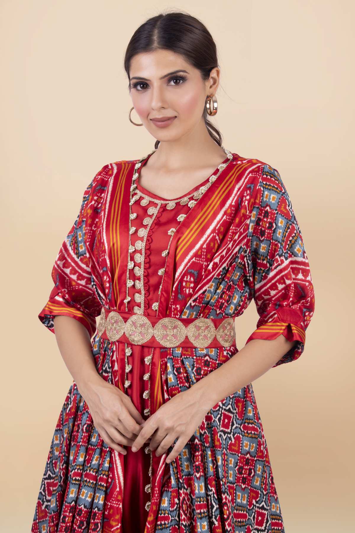 Grey Draped Dress & Long Jacket