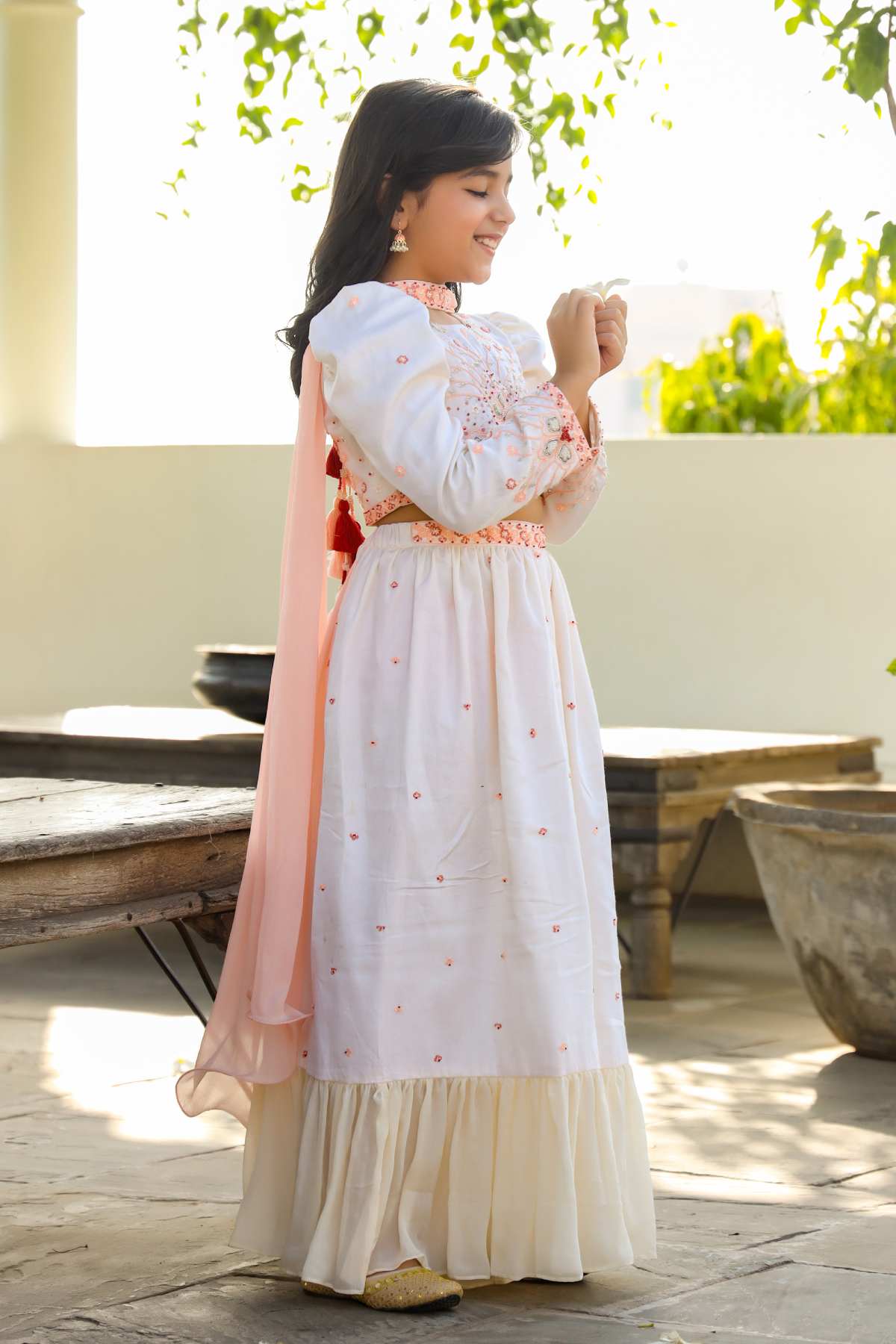 Silk Floral Sharara Set