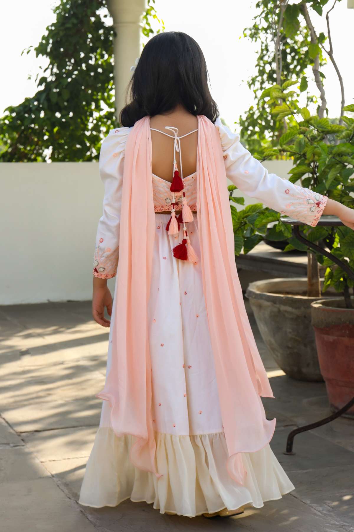 Silk Floral Sharara Set