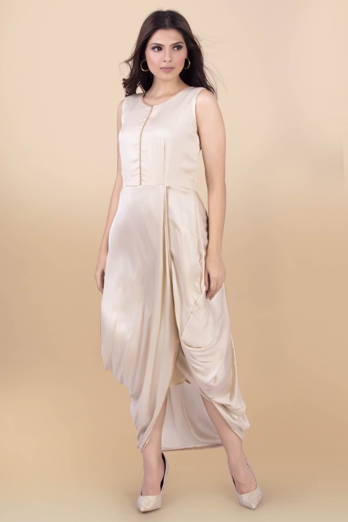 Silk Jacket Dress Set