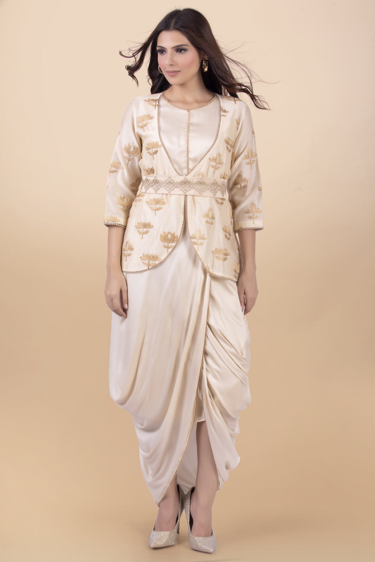 Buy Silk Jacket Dress Set for Women Online