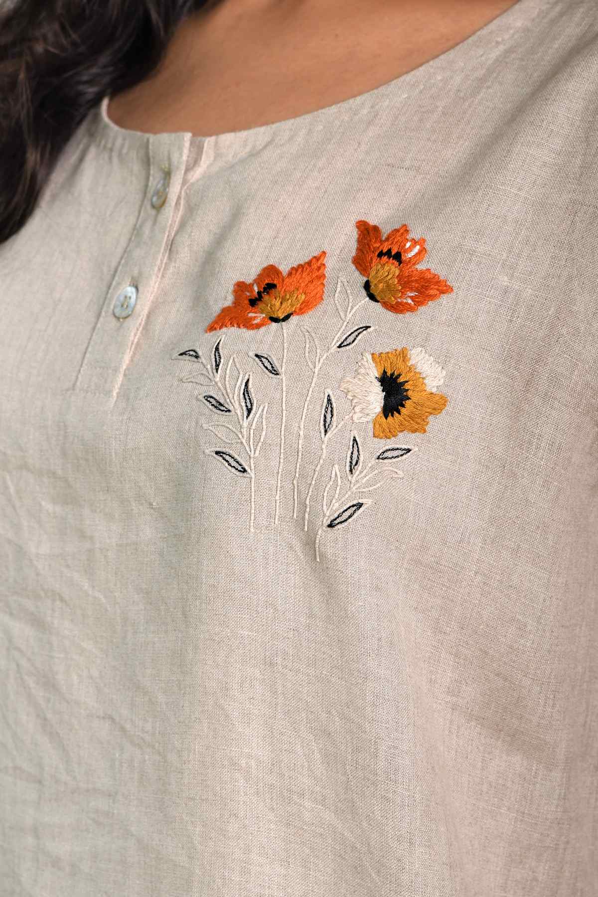 Sleeveless Linen Top