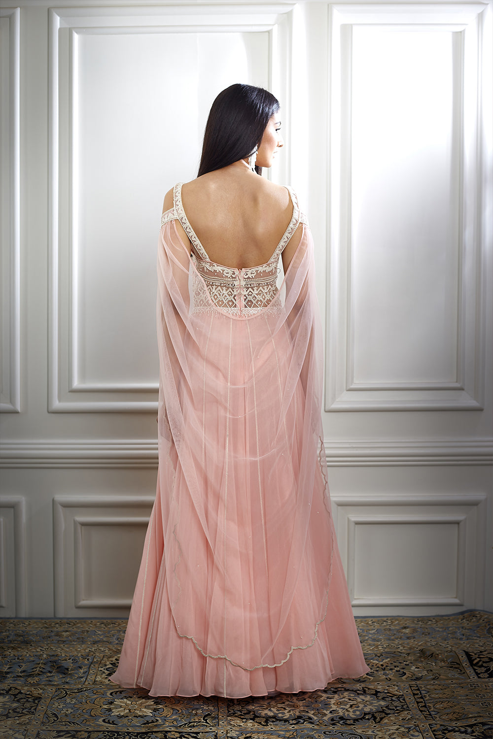 Embroidered Cape Anarkali