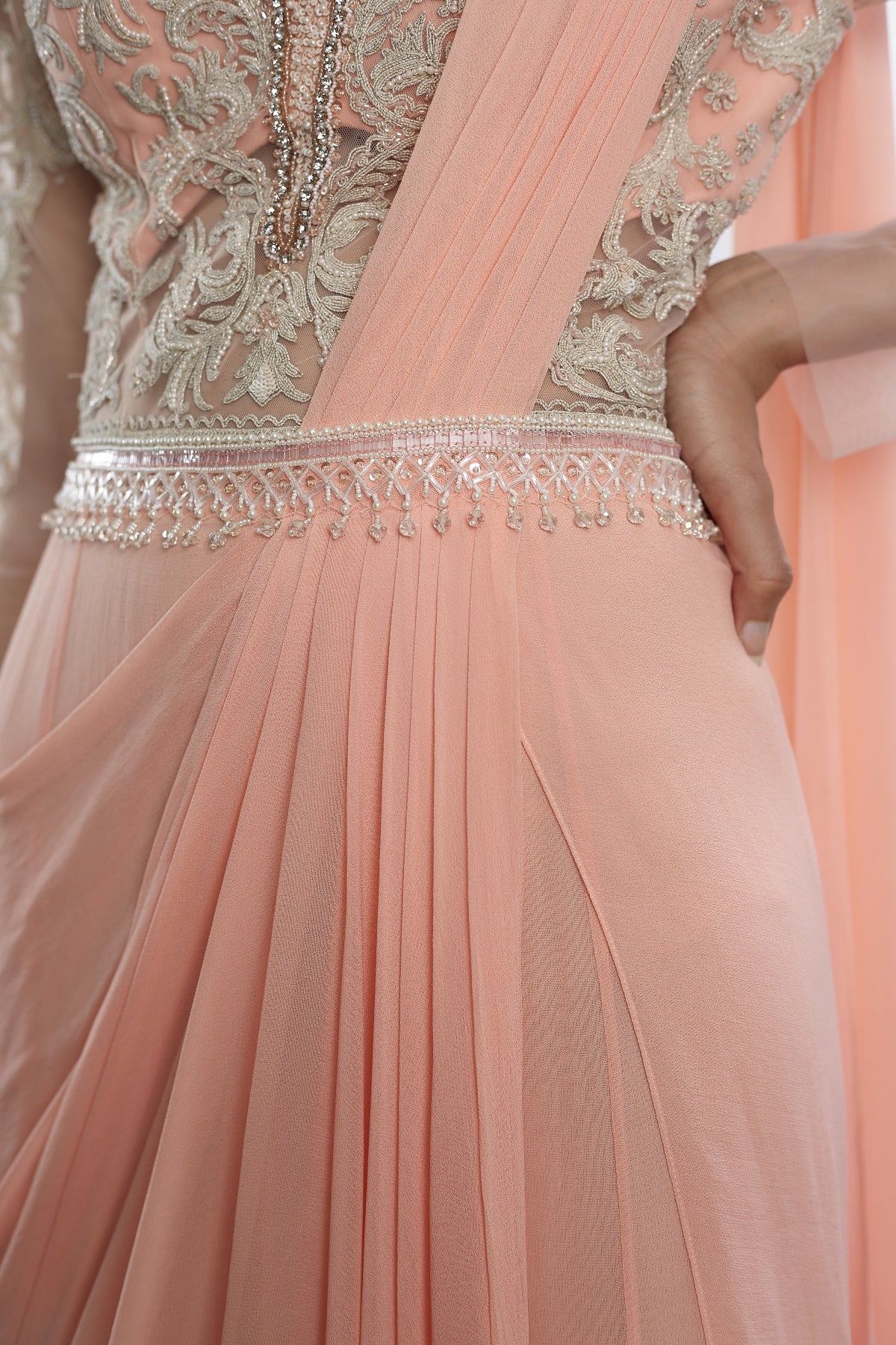 Embroidery Drape Saree