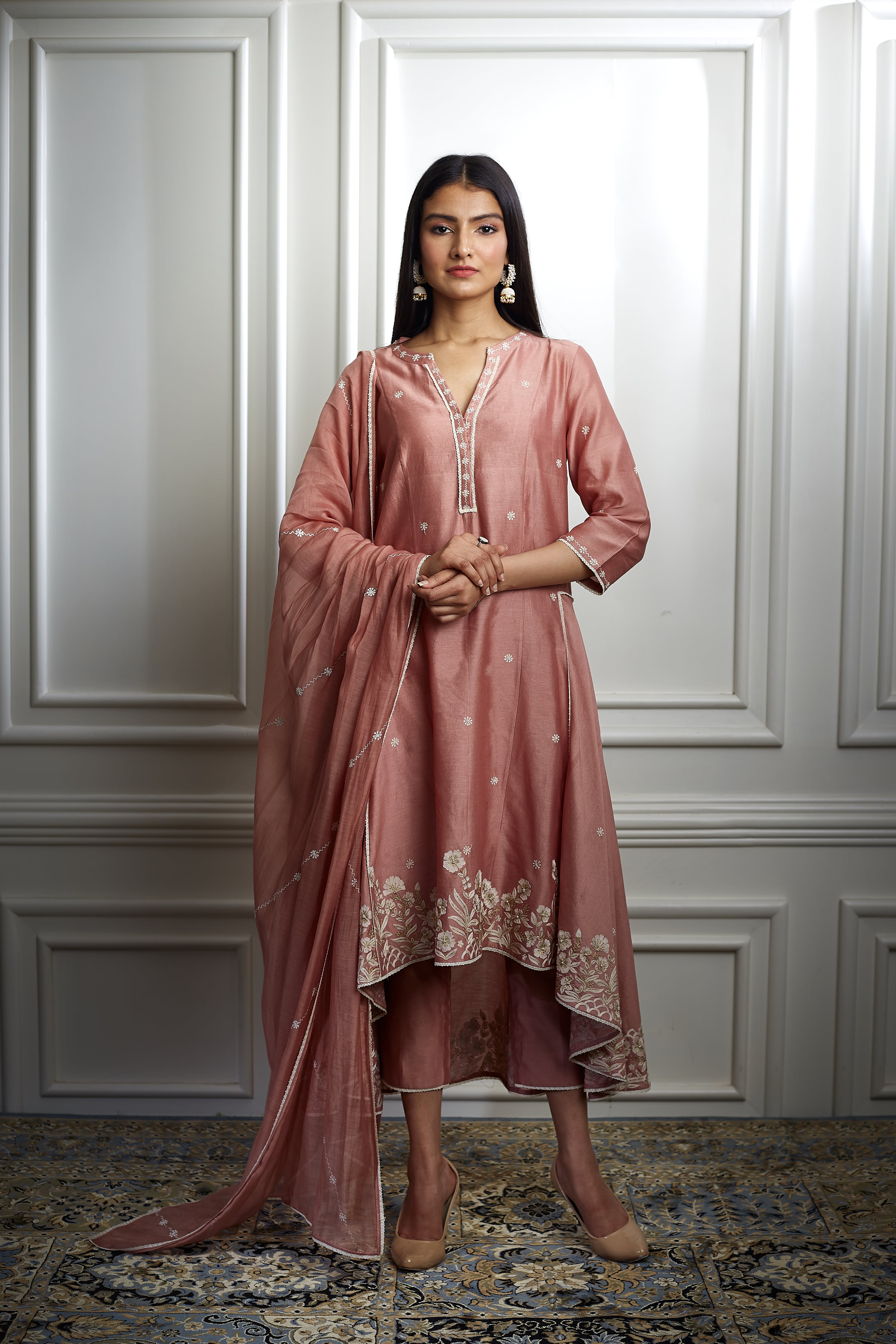 Buy High Low Kurta Set by Mandira Wirk