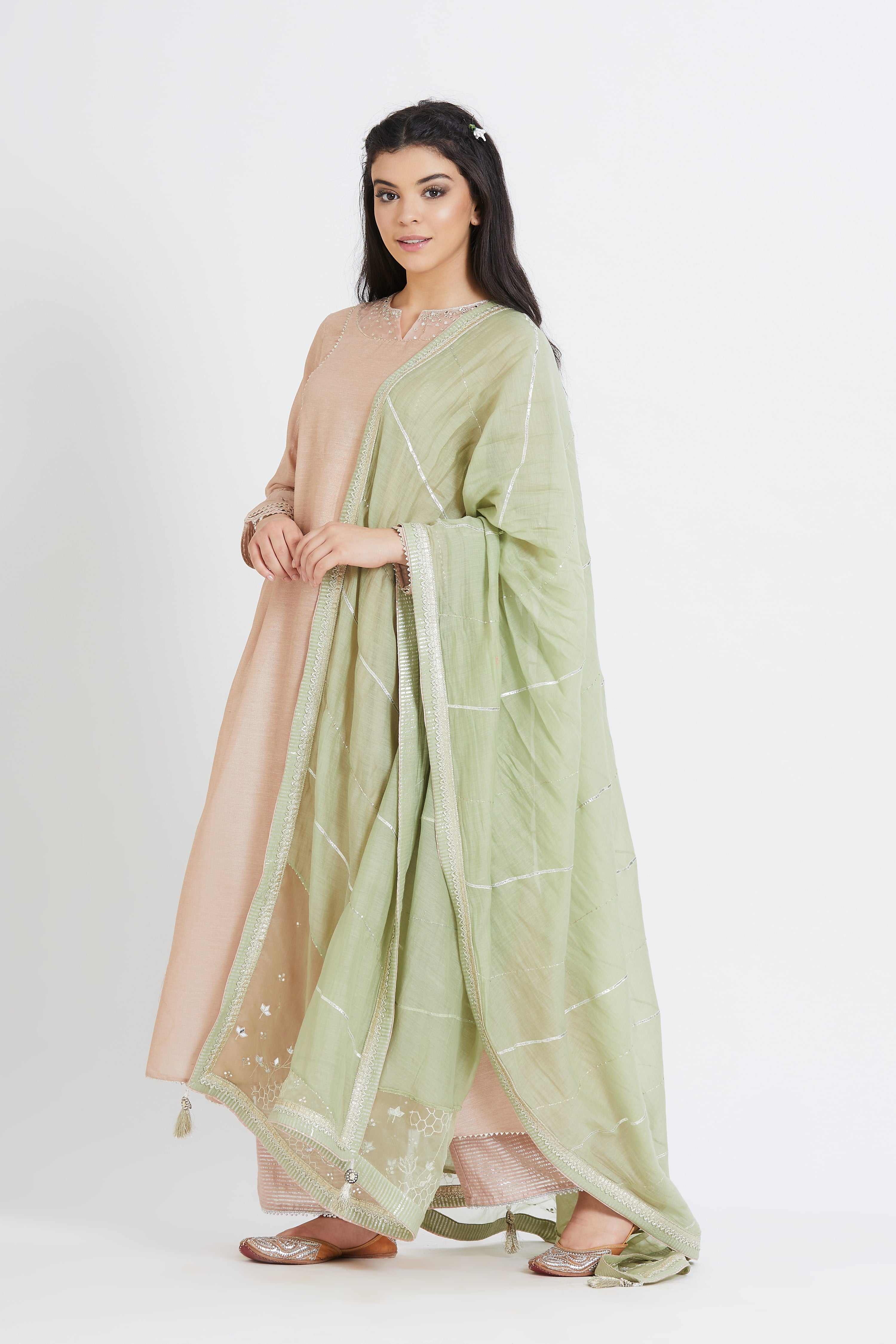 Tissue Applique Work Tunic Set