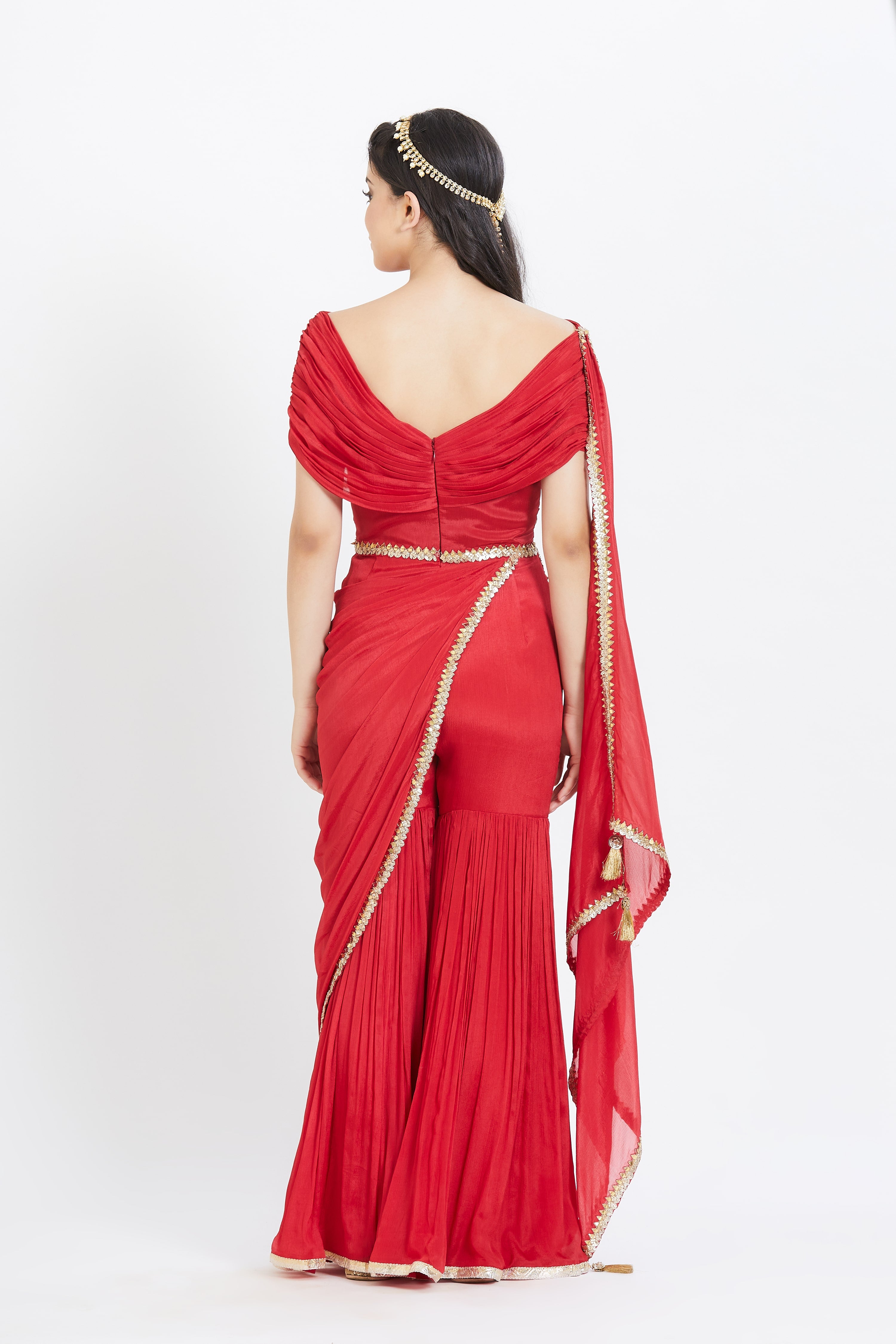Gota Draped Saree