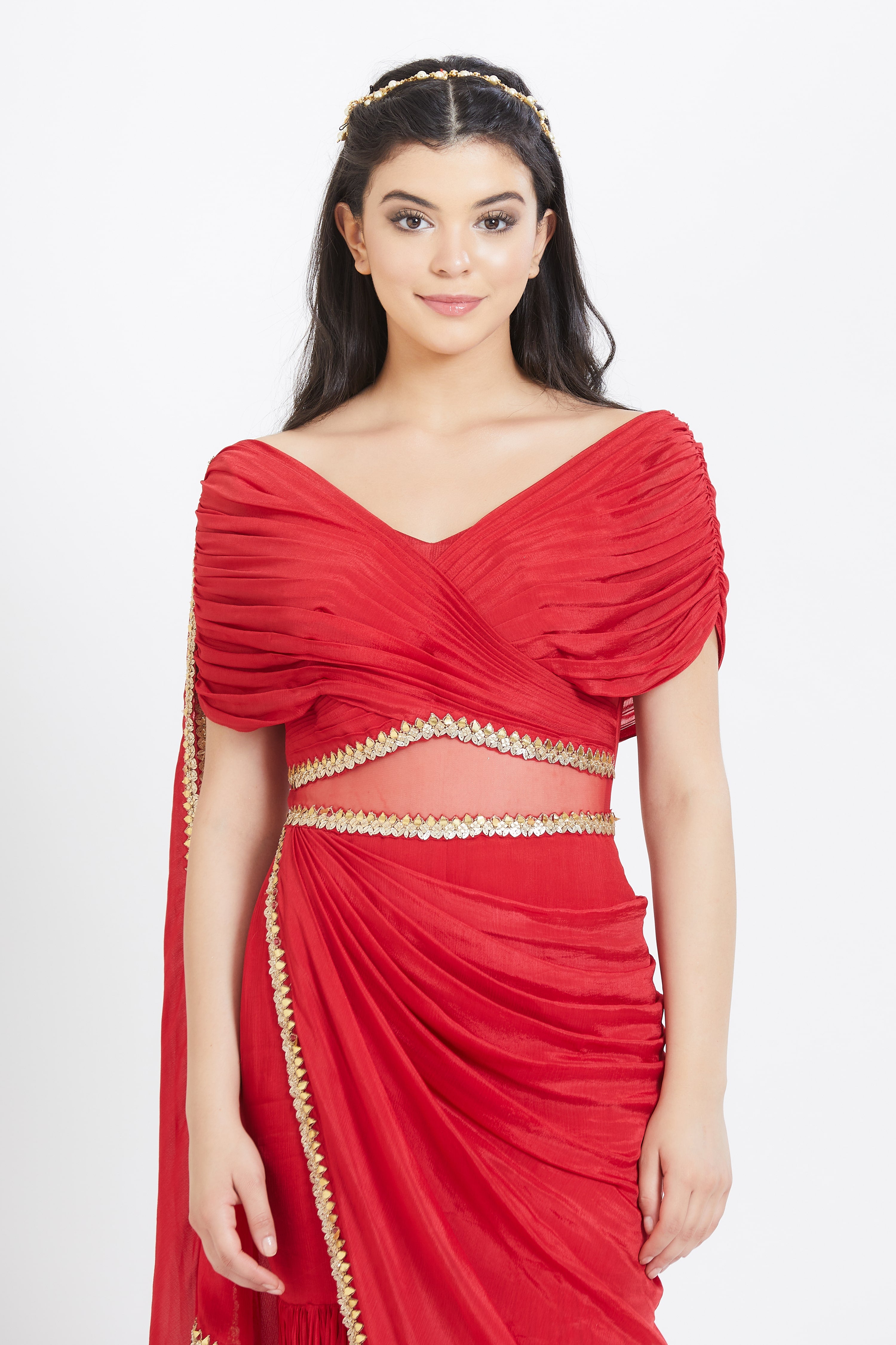 Gota Draped Saree