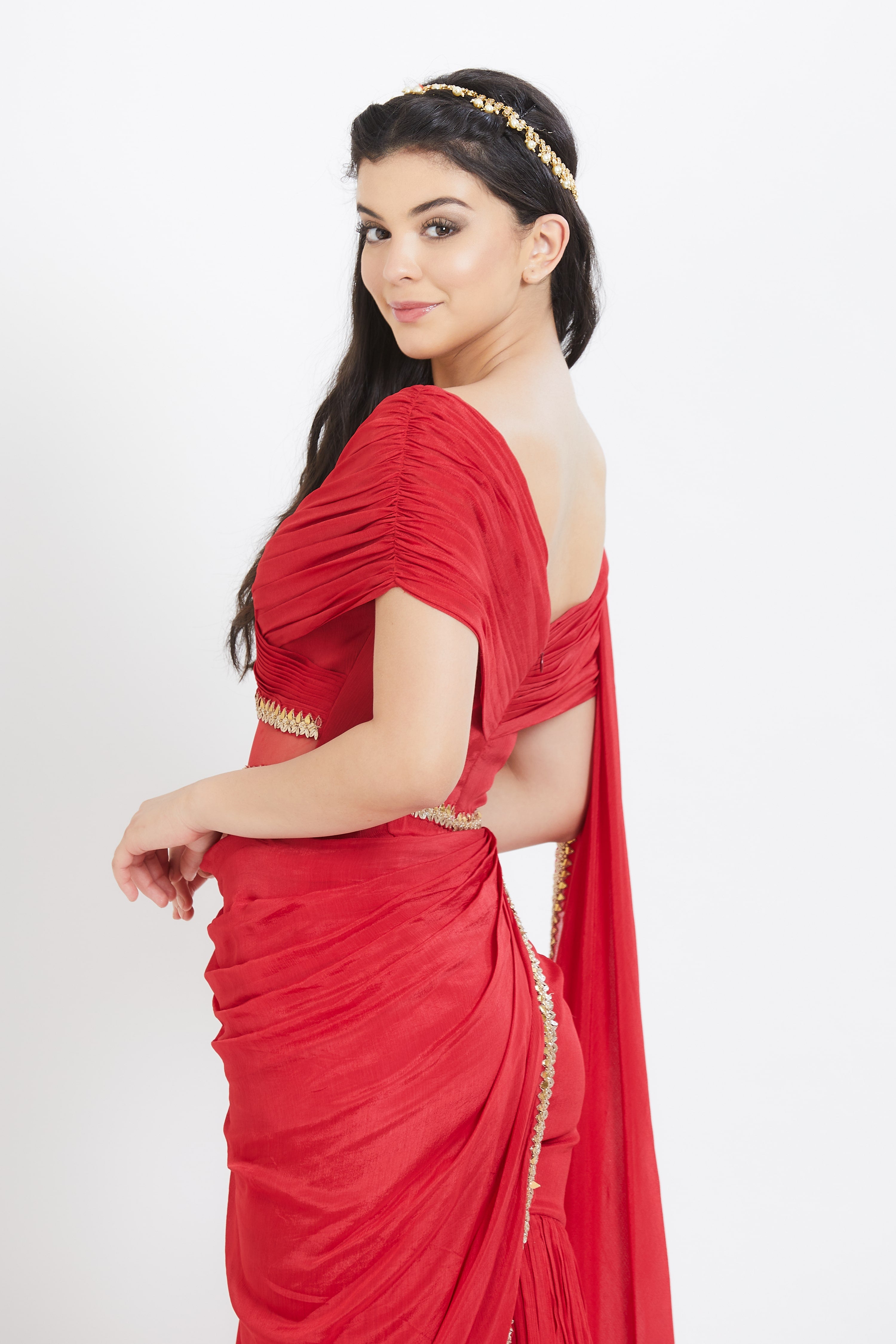 Gota Draped Saree