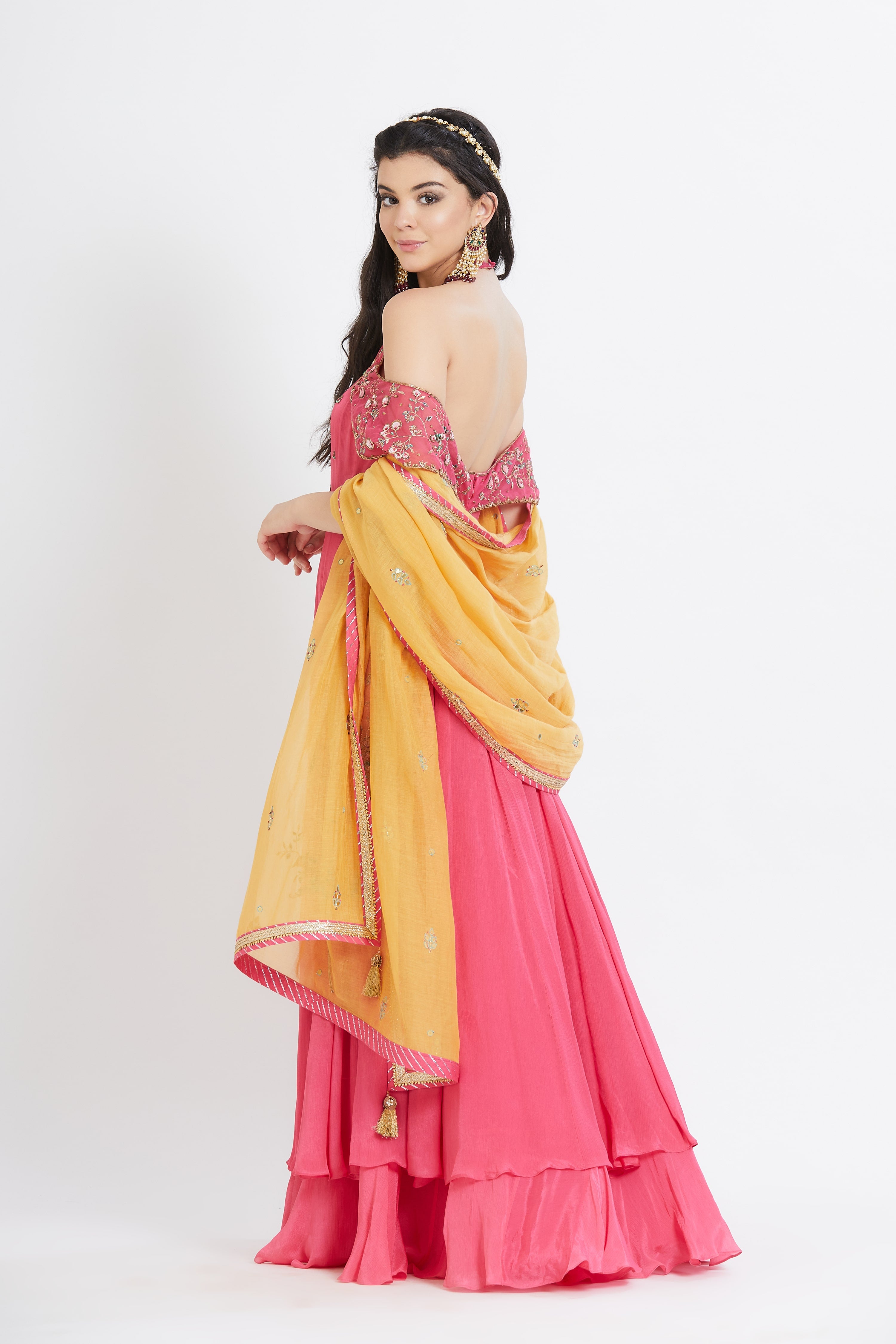 Cape Style Anarkali Set