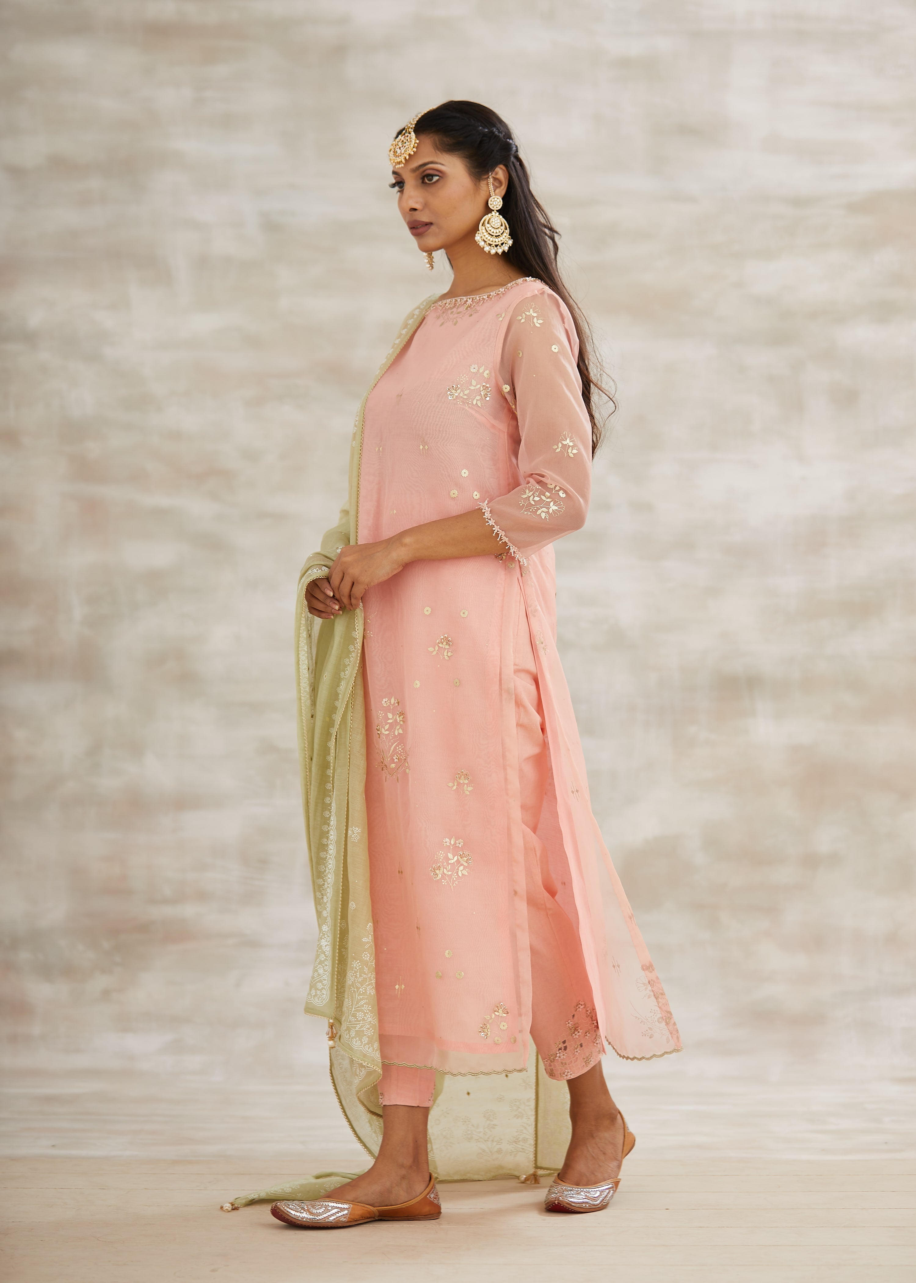 Embroidered Tonal Kurta Set
