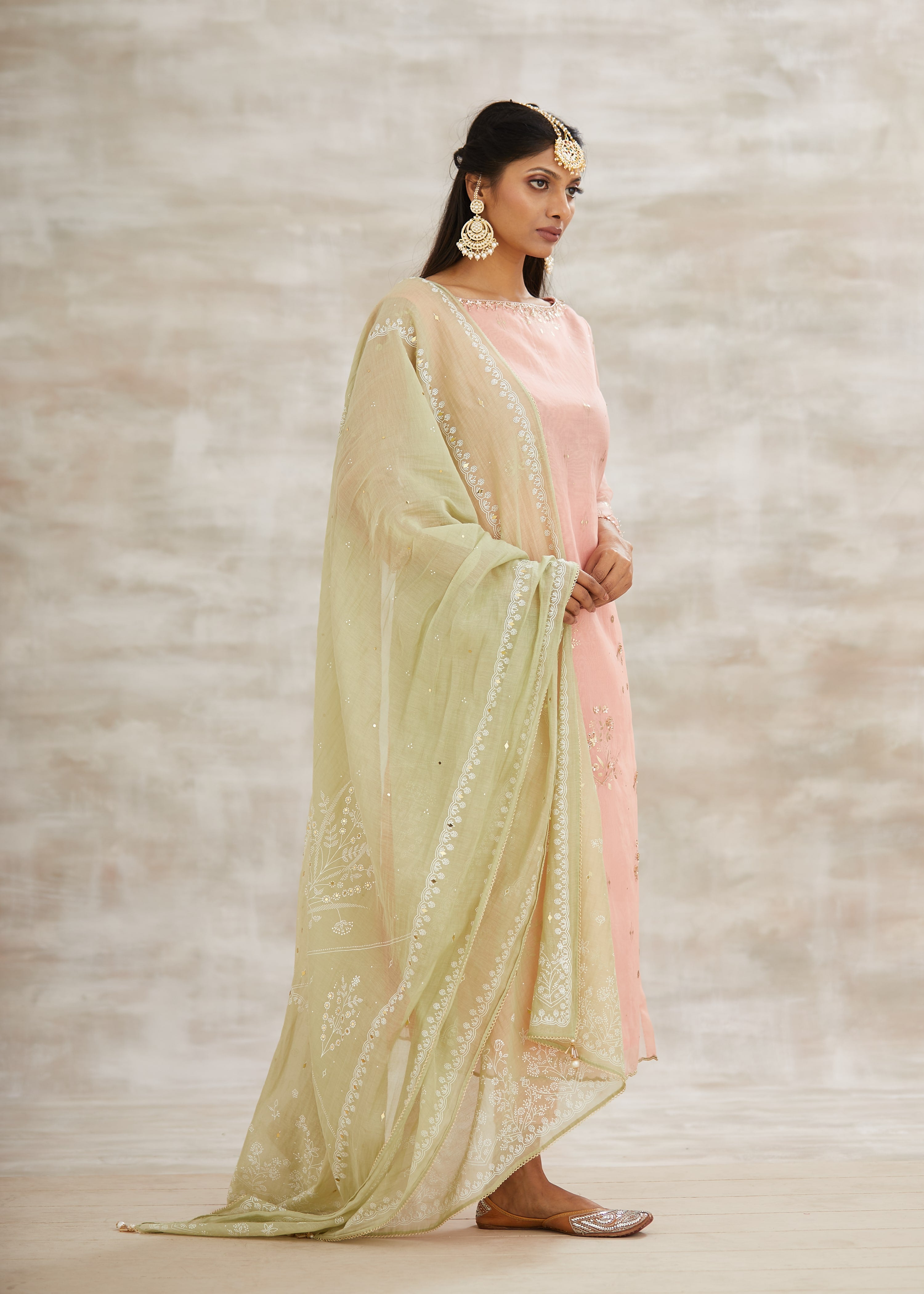 Embroidered Tonal Kurta Set