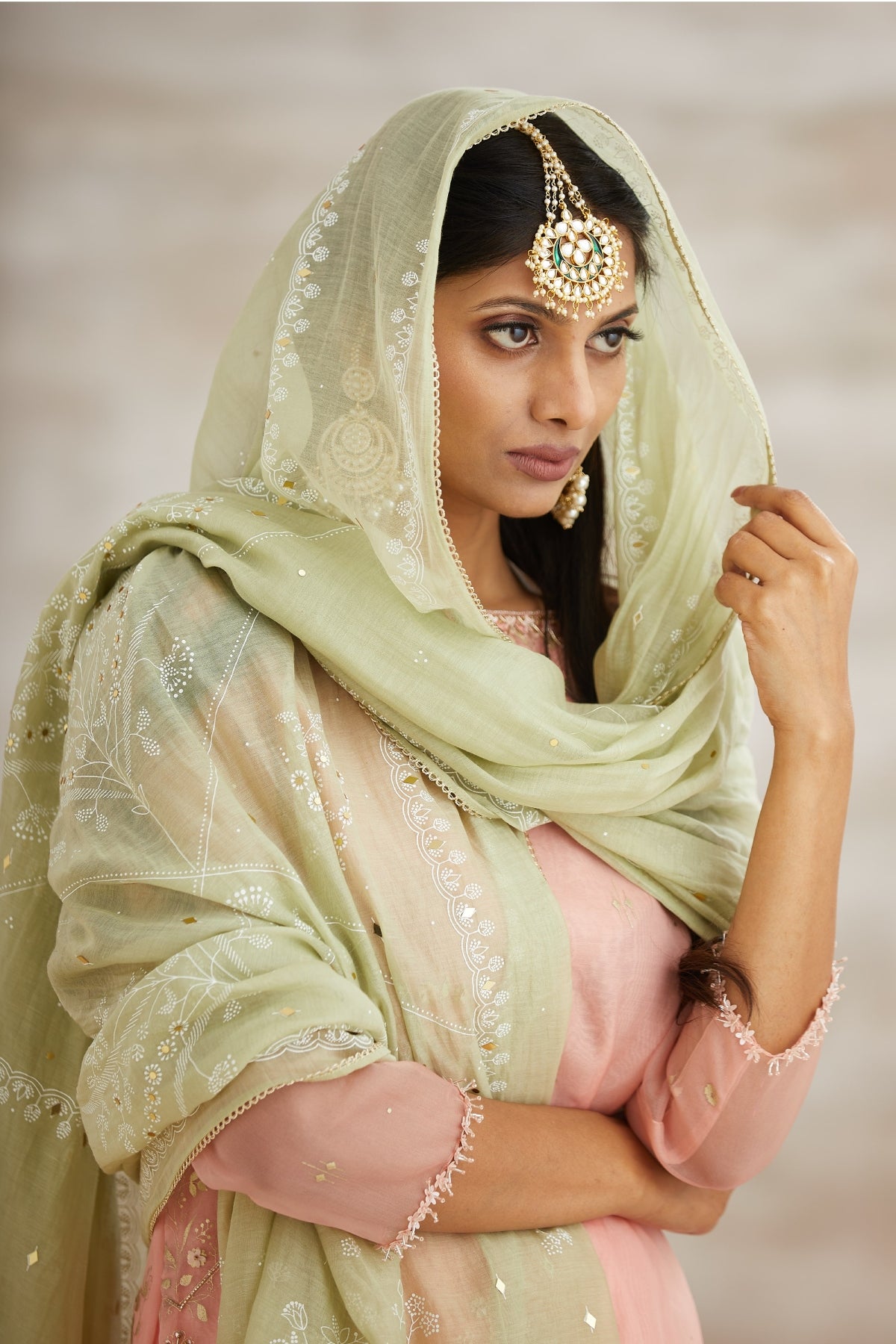 Embroidered Tonal Kurta Set