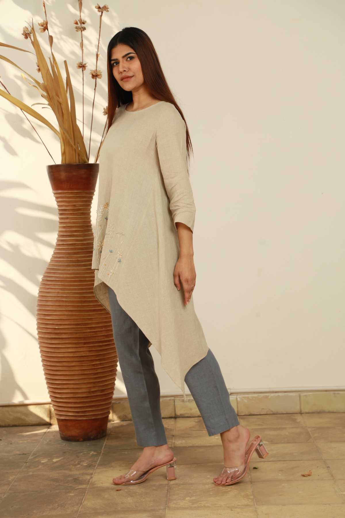 High Low Floral Tunic