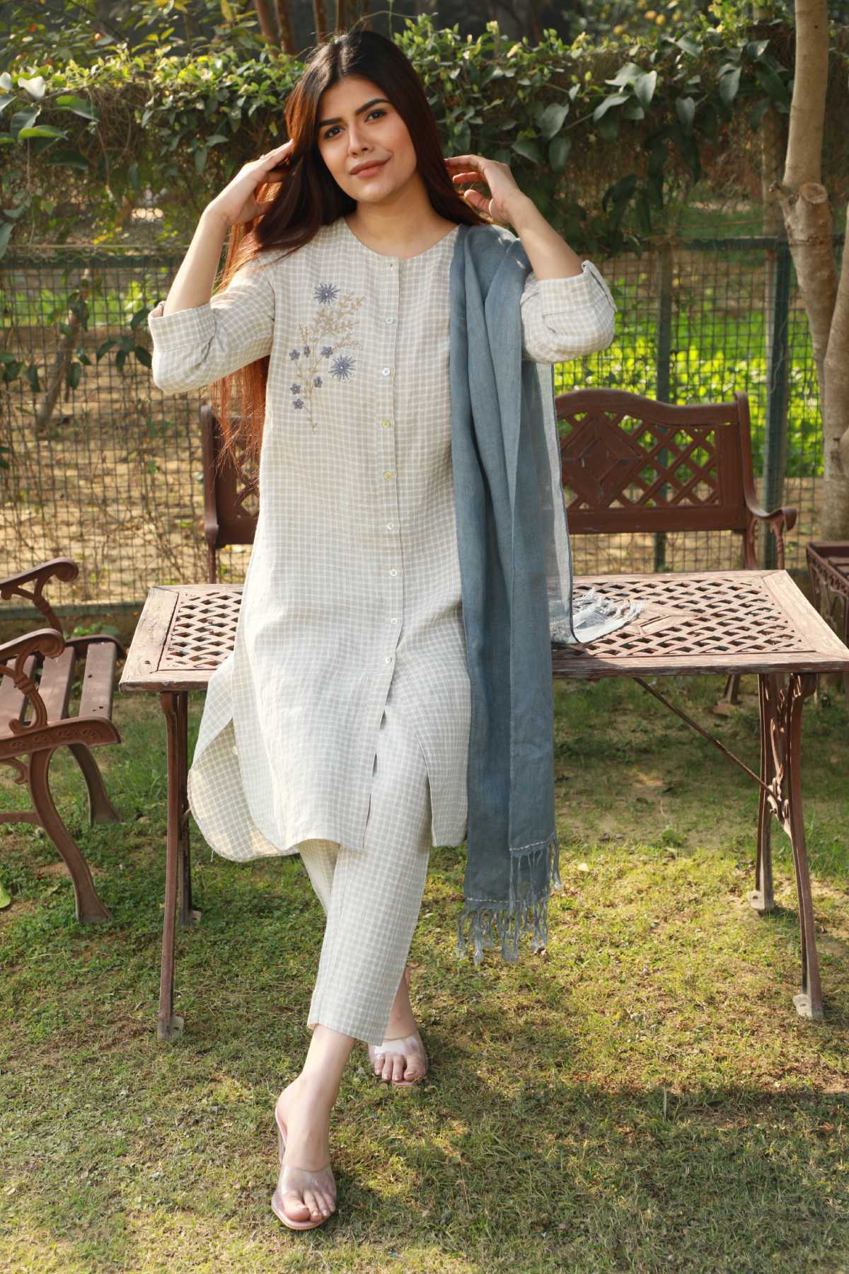 Off white Small Checks Pants