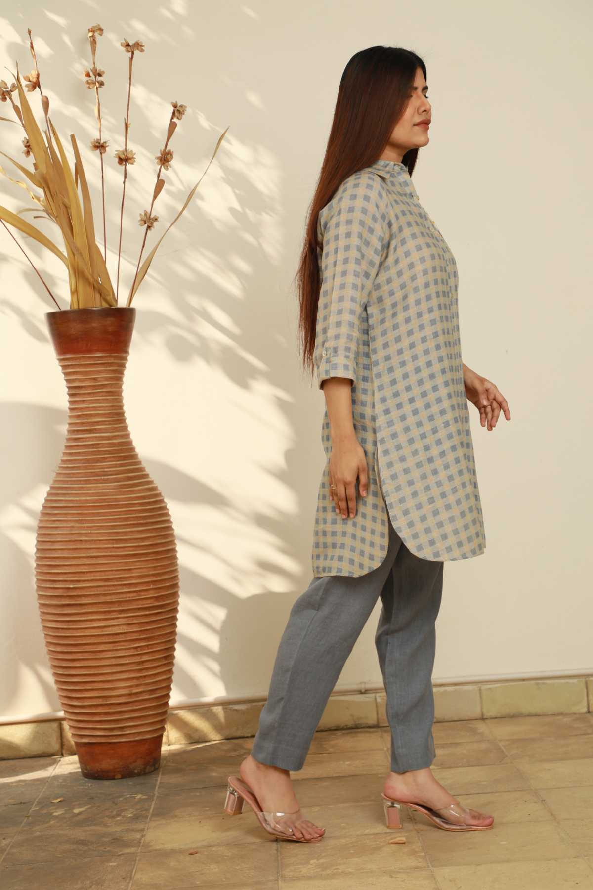 Linen Checks Tunic