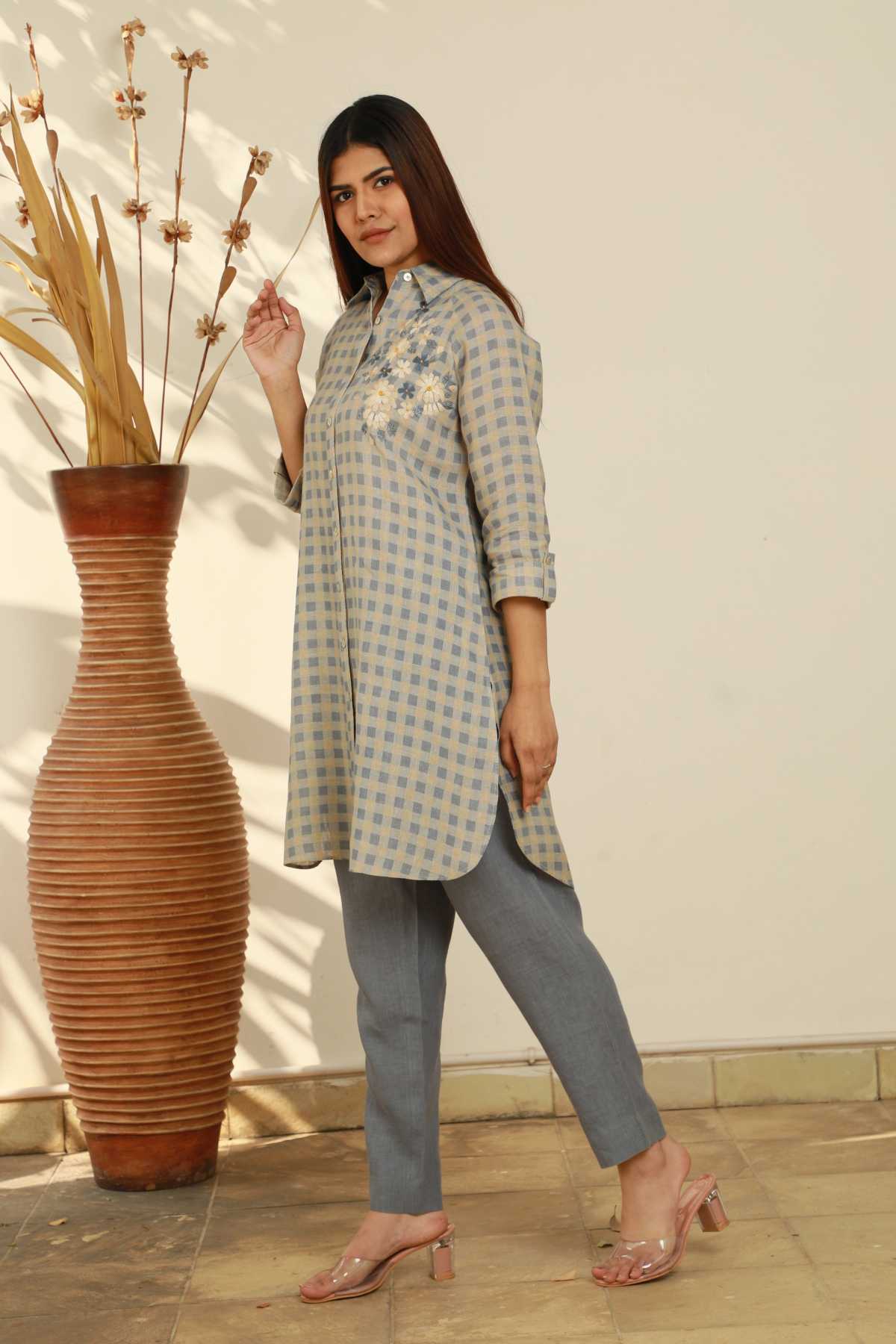 Linen Checks Tunic