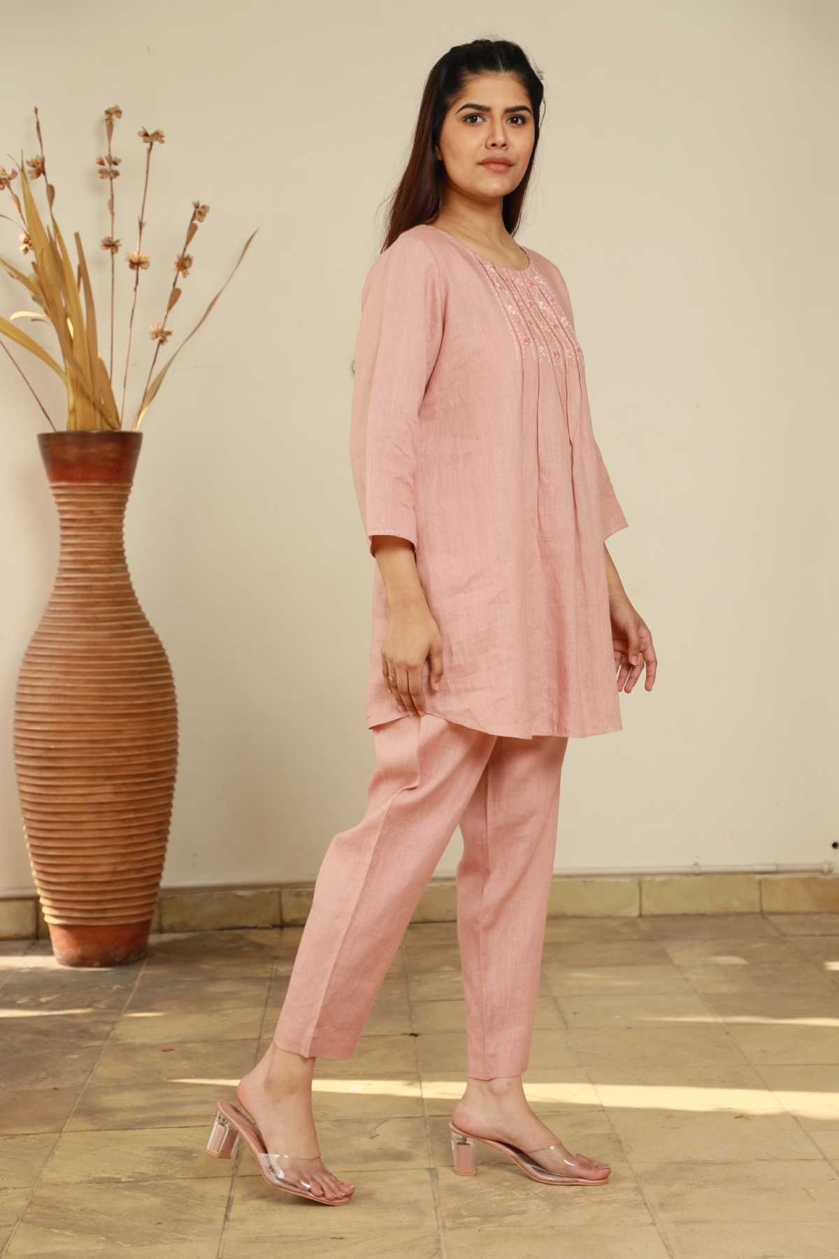 Pink Linen Pants