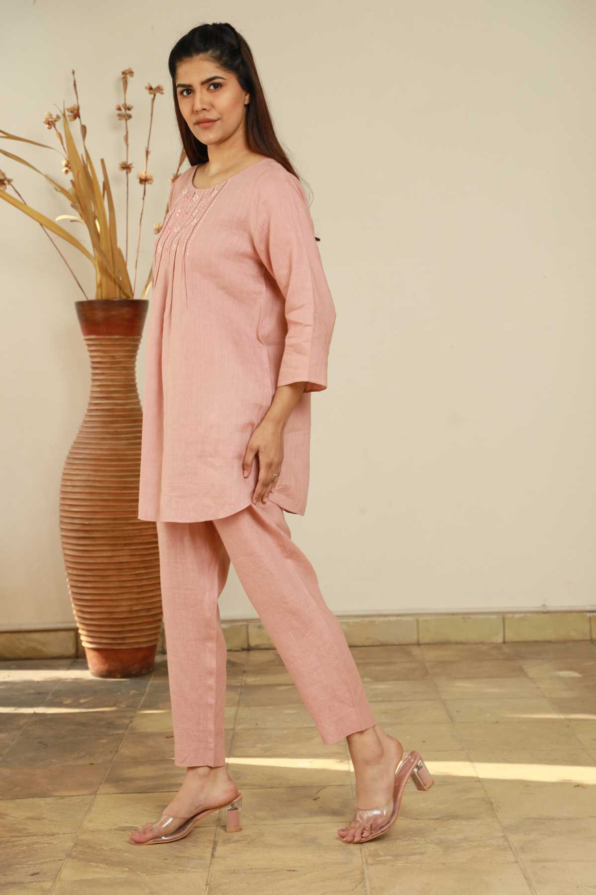 Pink Linen Pants