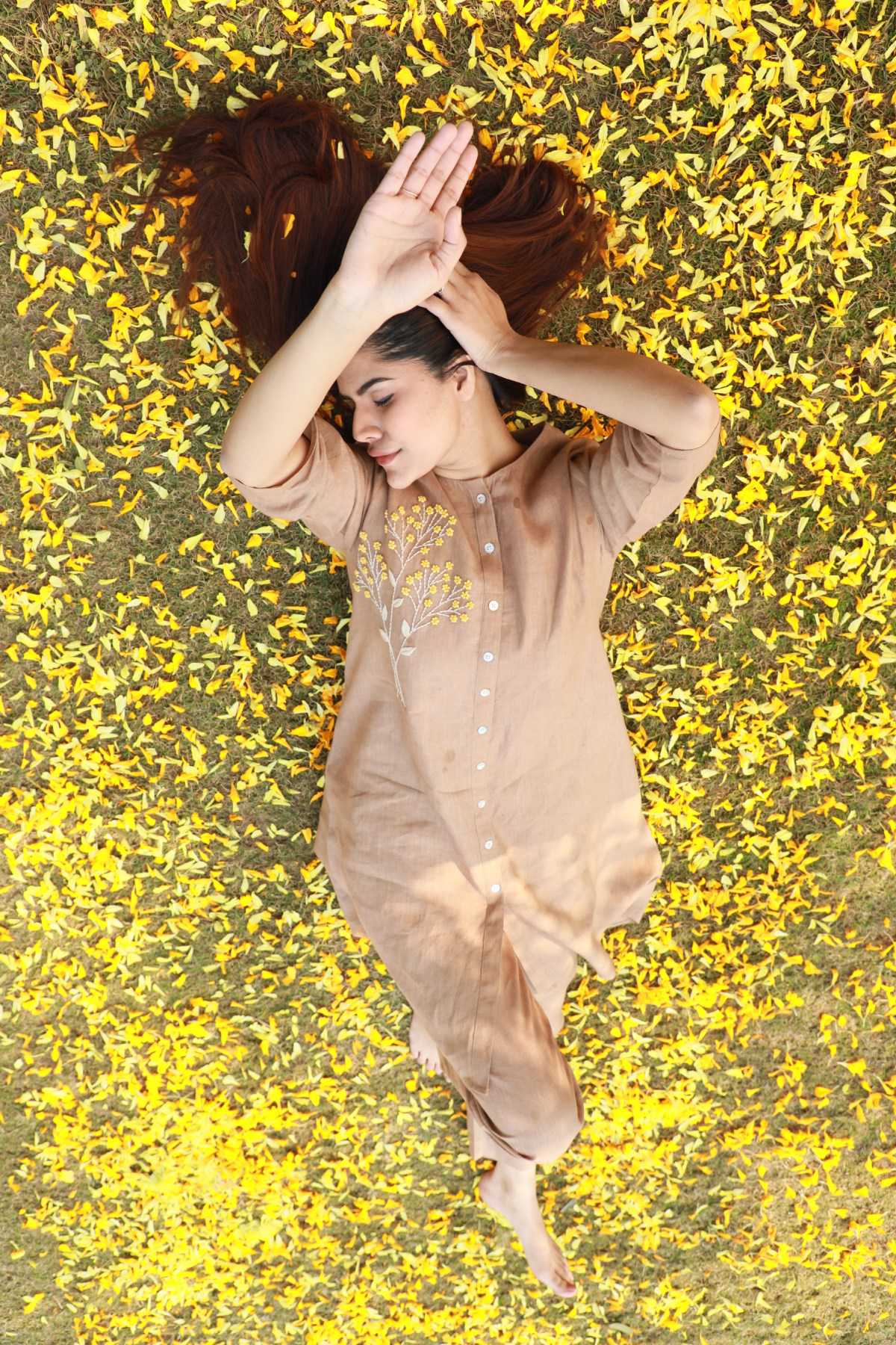 Floral Embroidered Linen Tunic