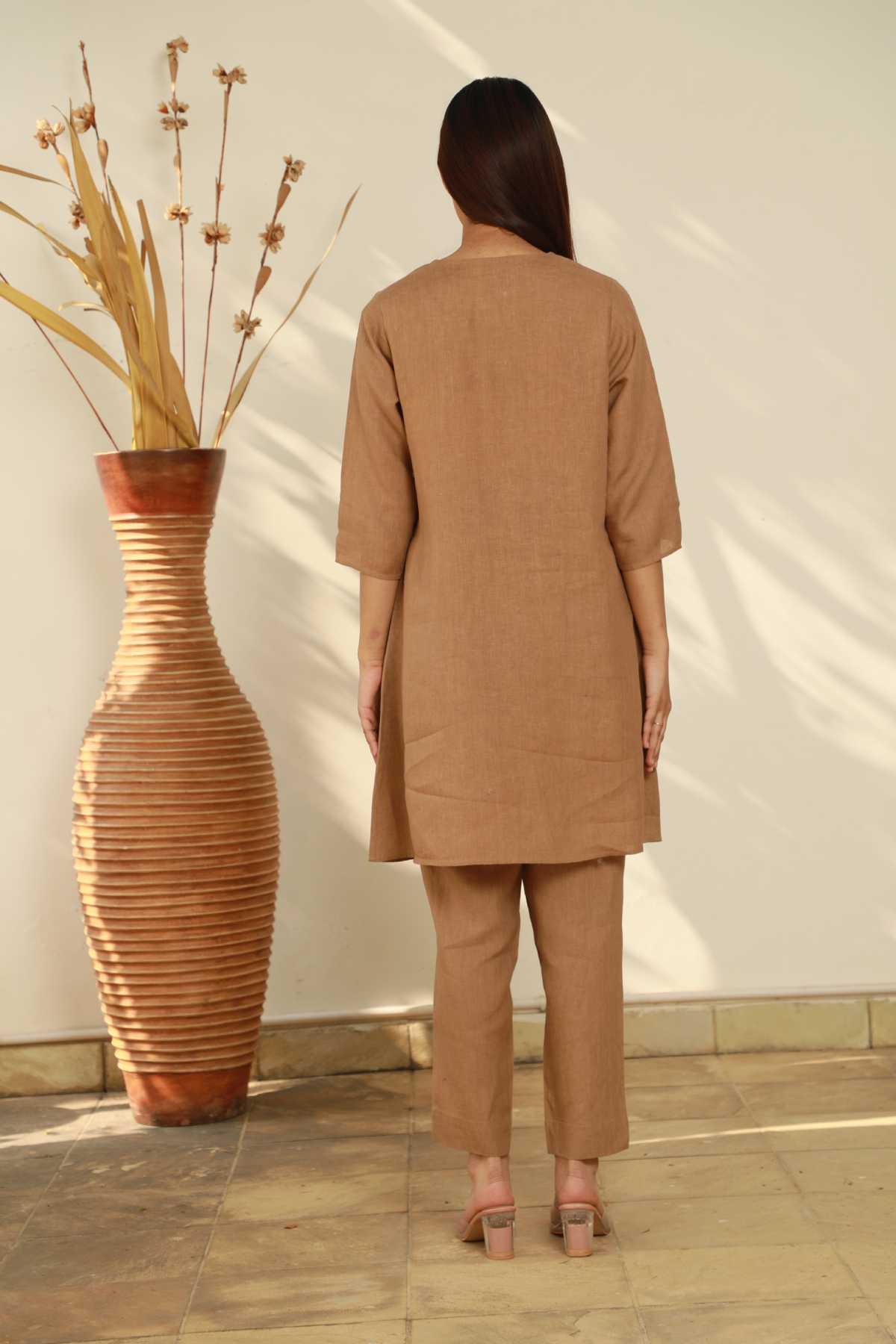 Floral Embroidered Linen Tunic