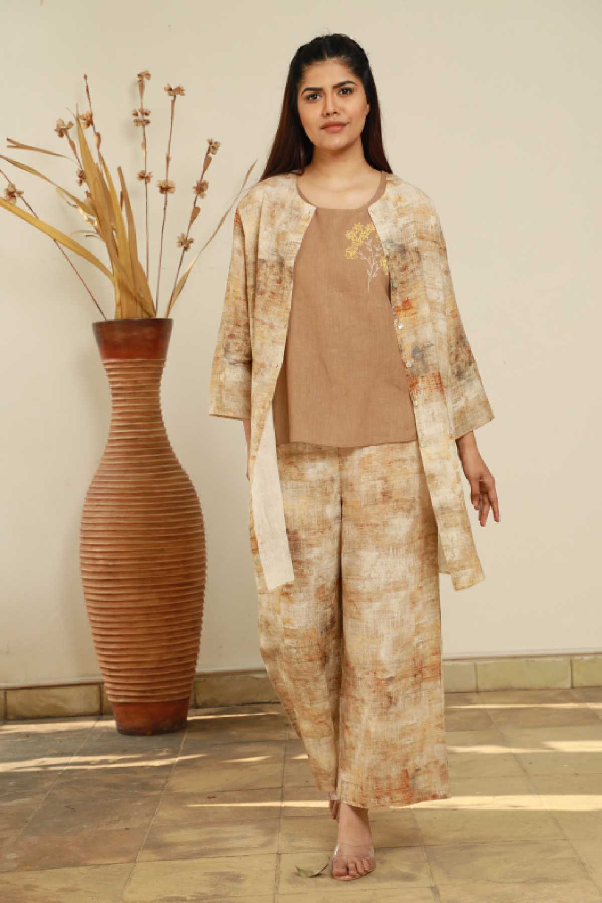 Linen Wallflower Printed Pants