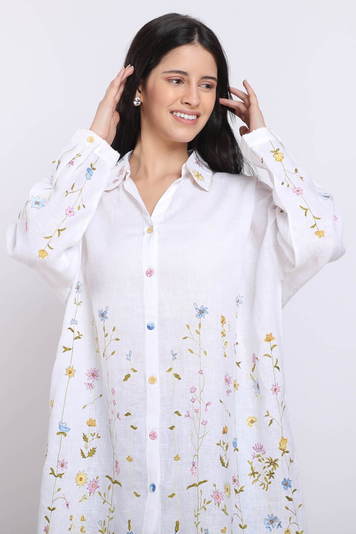 Spring Flower Oversized Shirt