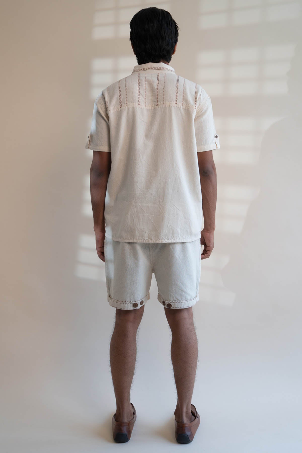 Straight Fit Cotton Shorts