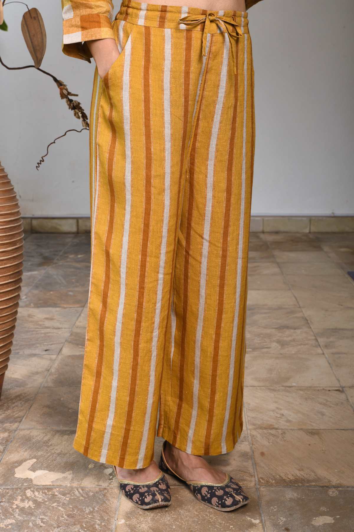 Striped Linen Pants
