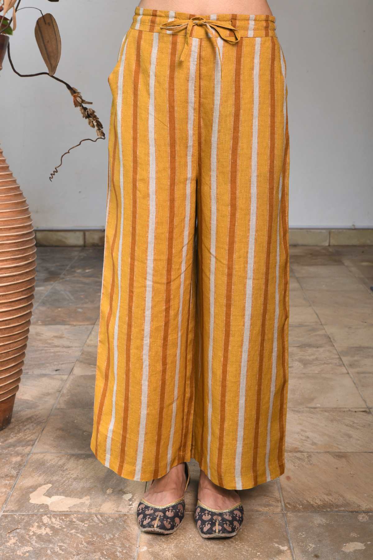 Striped Linen Pants