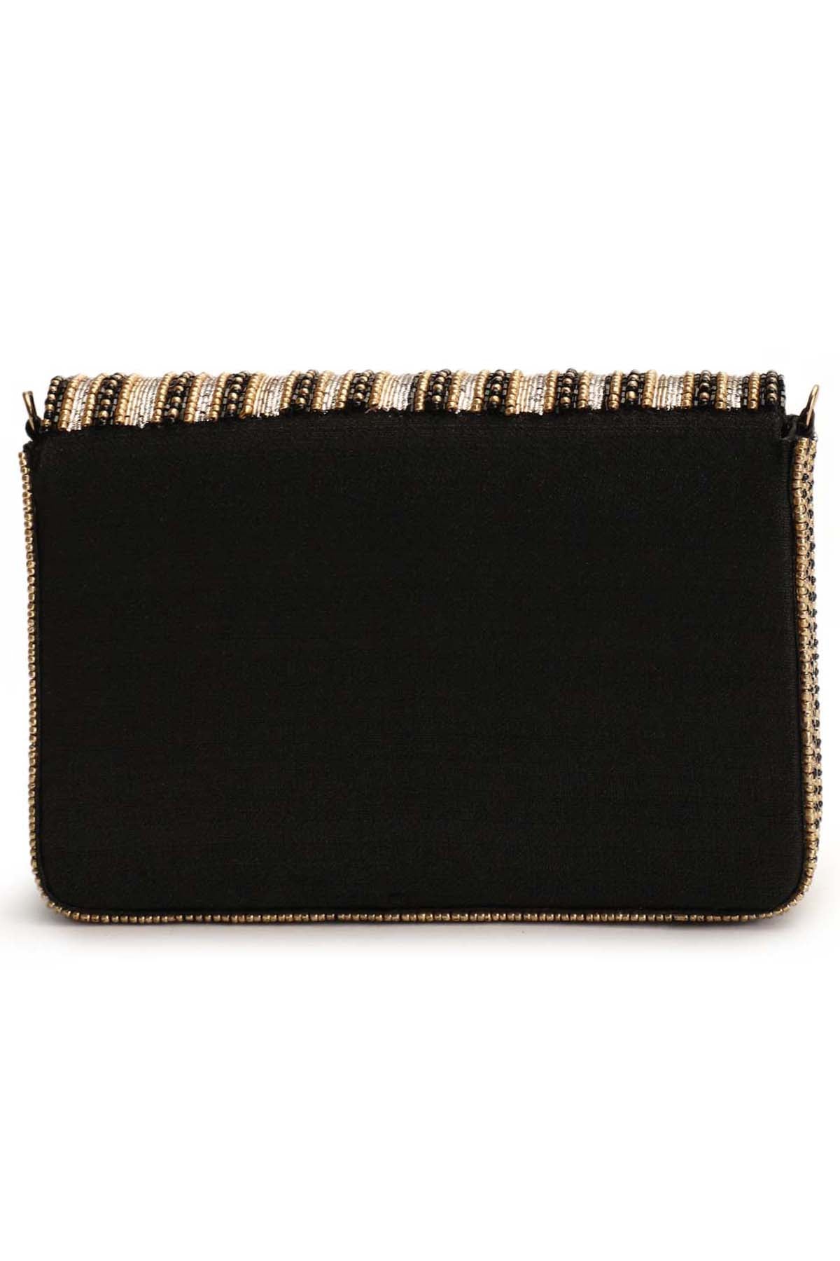 Stripes Embroidered Clutch