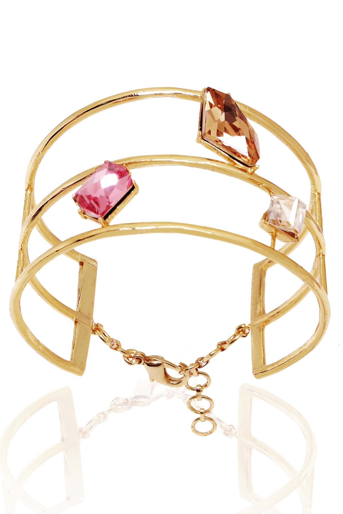 Gold Swarovski Studded Bracelet