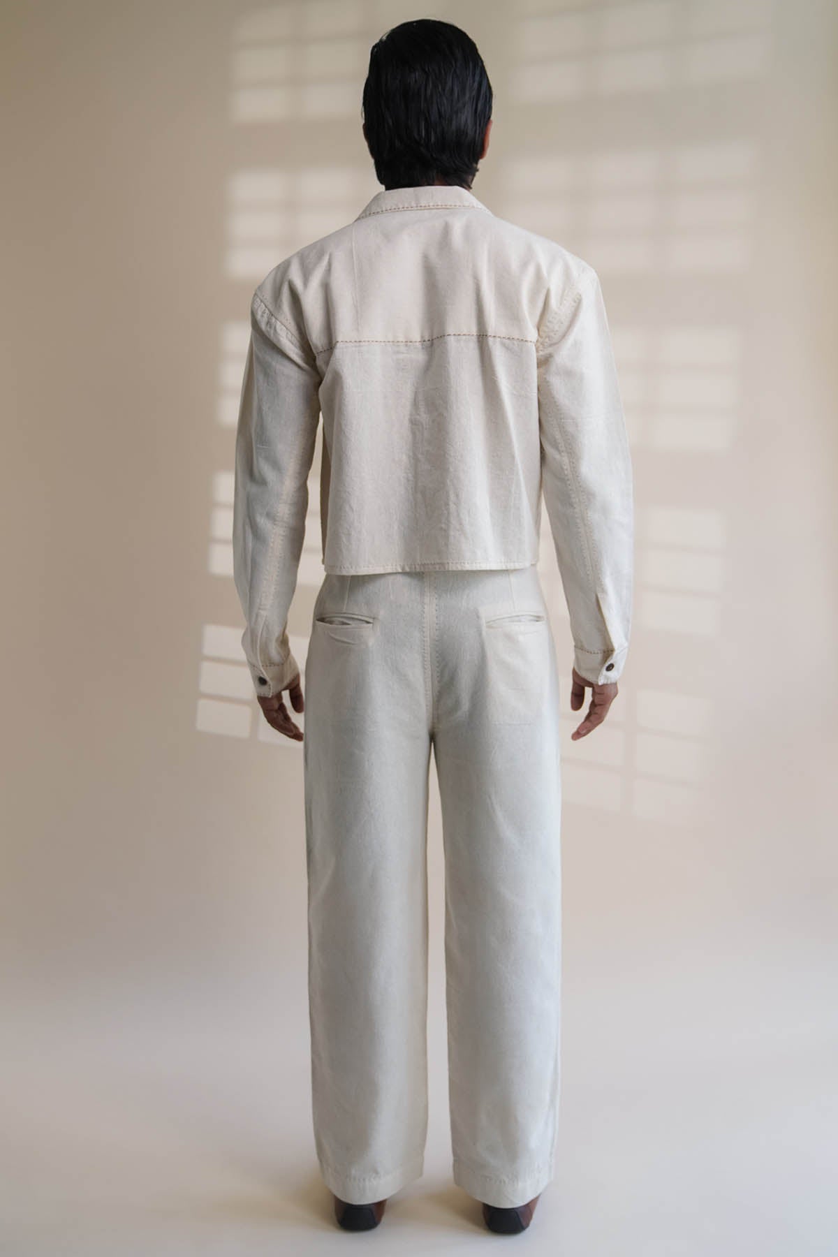 Tapered Kantha Cotton Pants