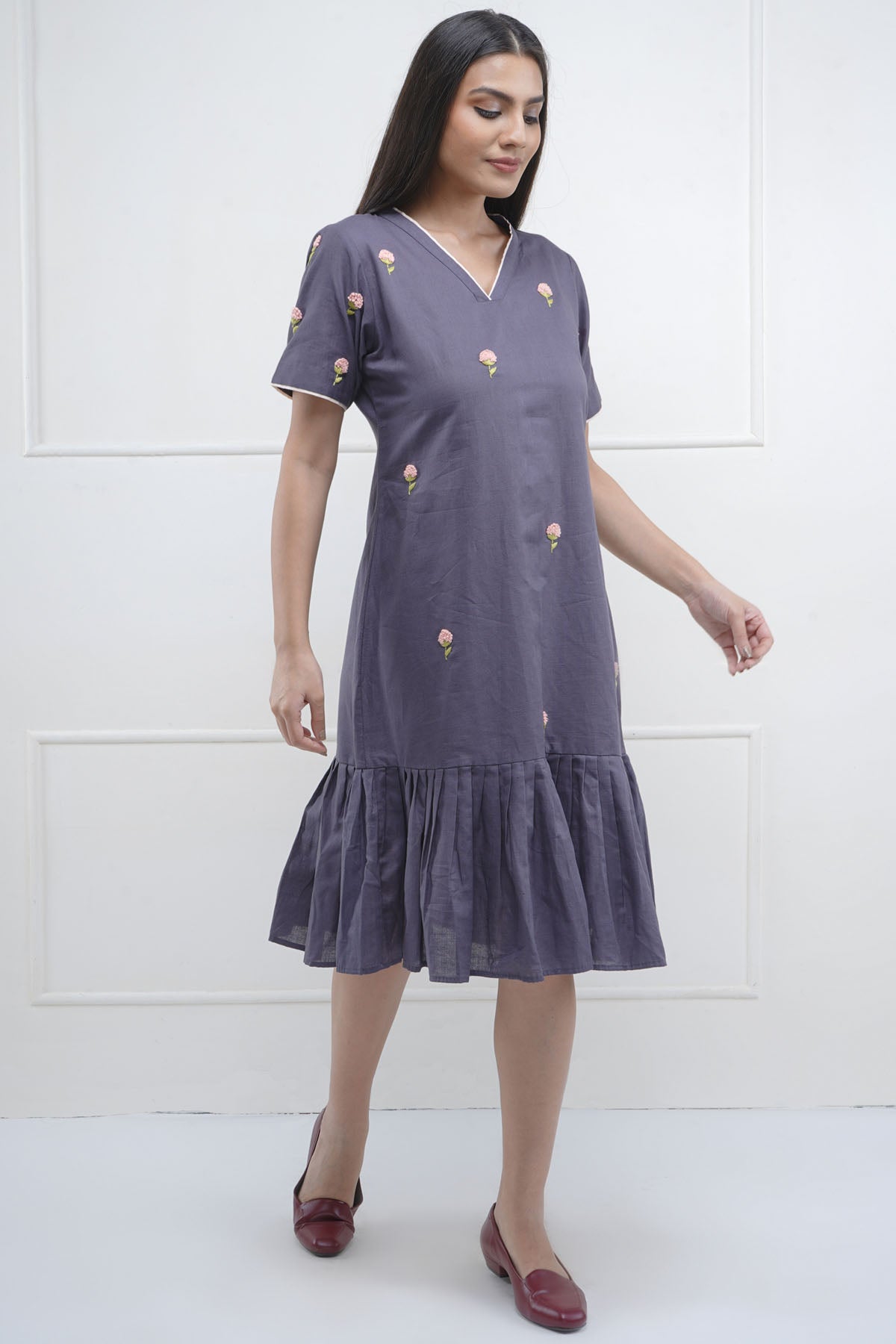 Thread Hand Embroidered Dress