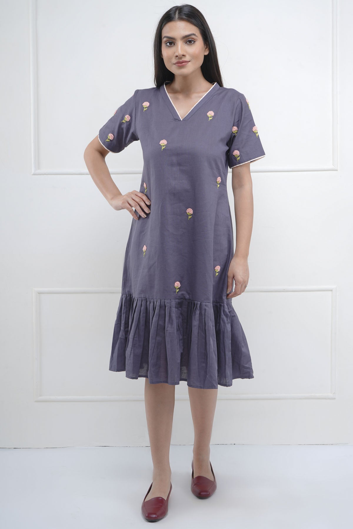 Thread Hand Embroidered Dress