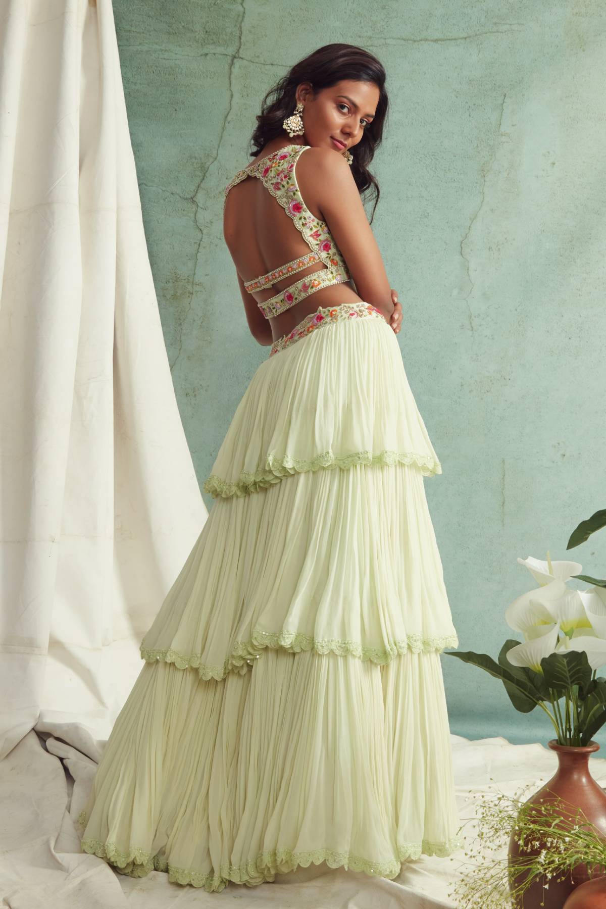 Tier Zardosi Lehenga Set