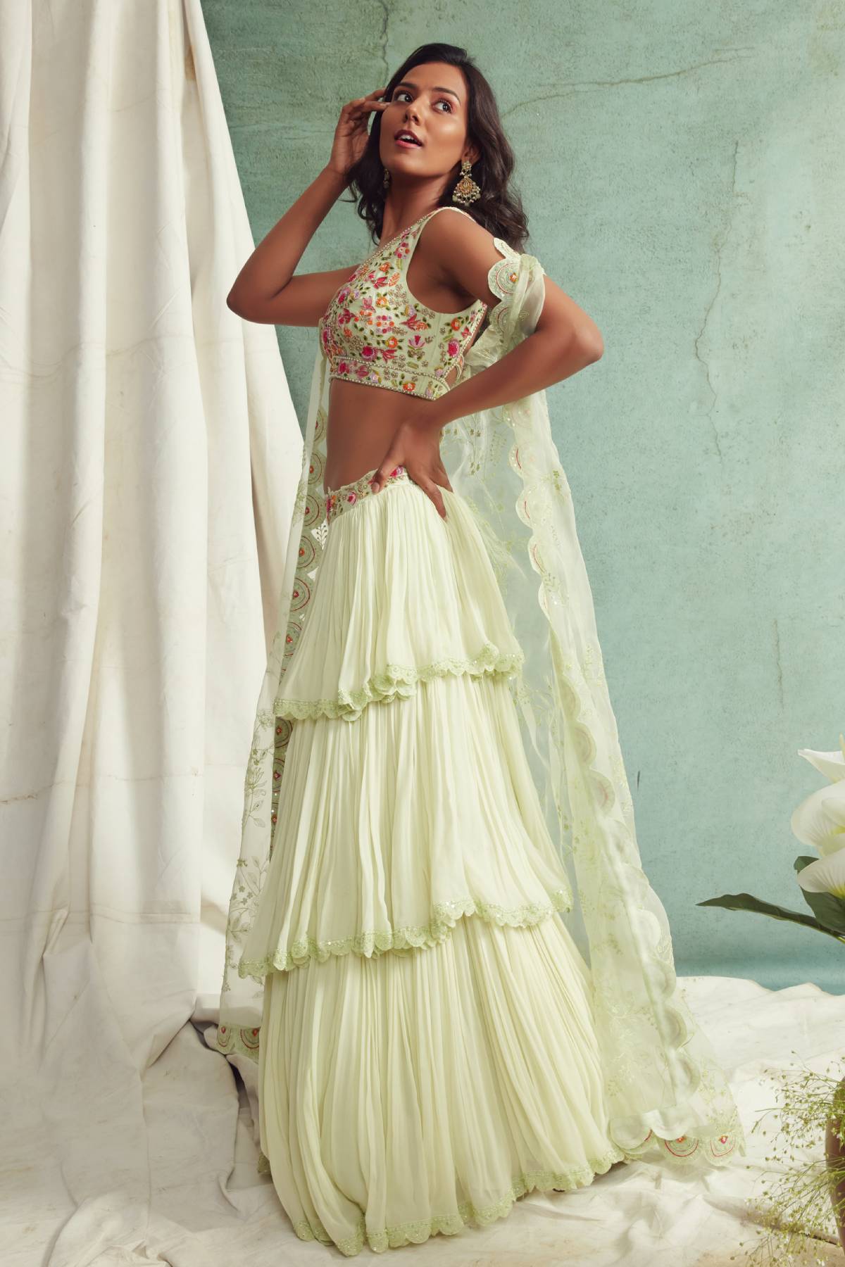 Tier Zardosi Lehenga Set