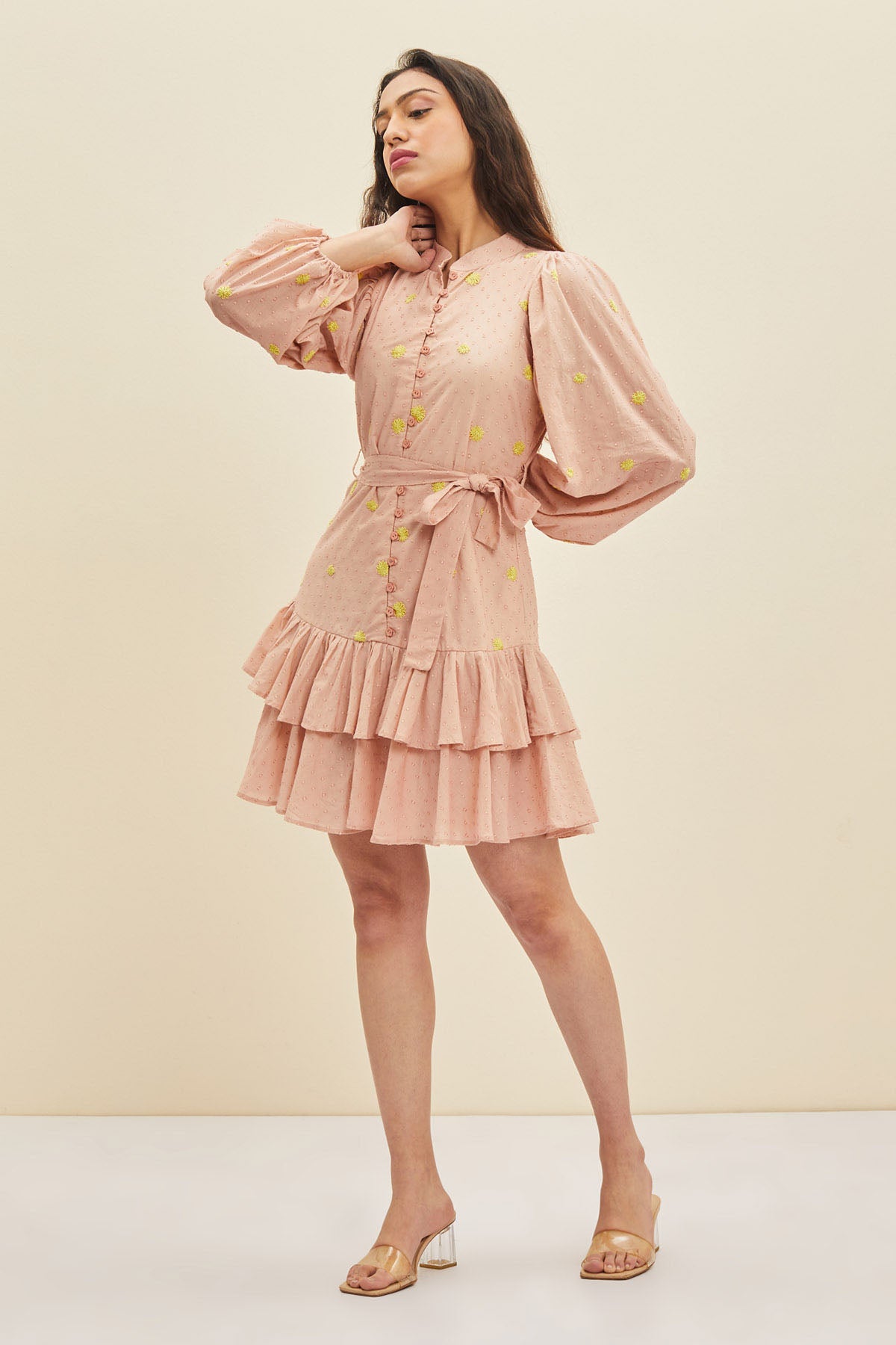 Tiered Frill Floral Dress