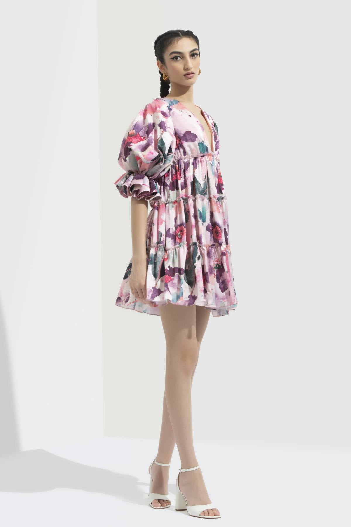 Multicolor Layered Mini Dress