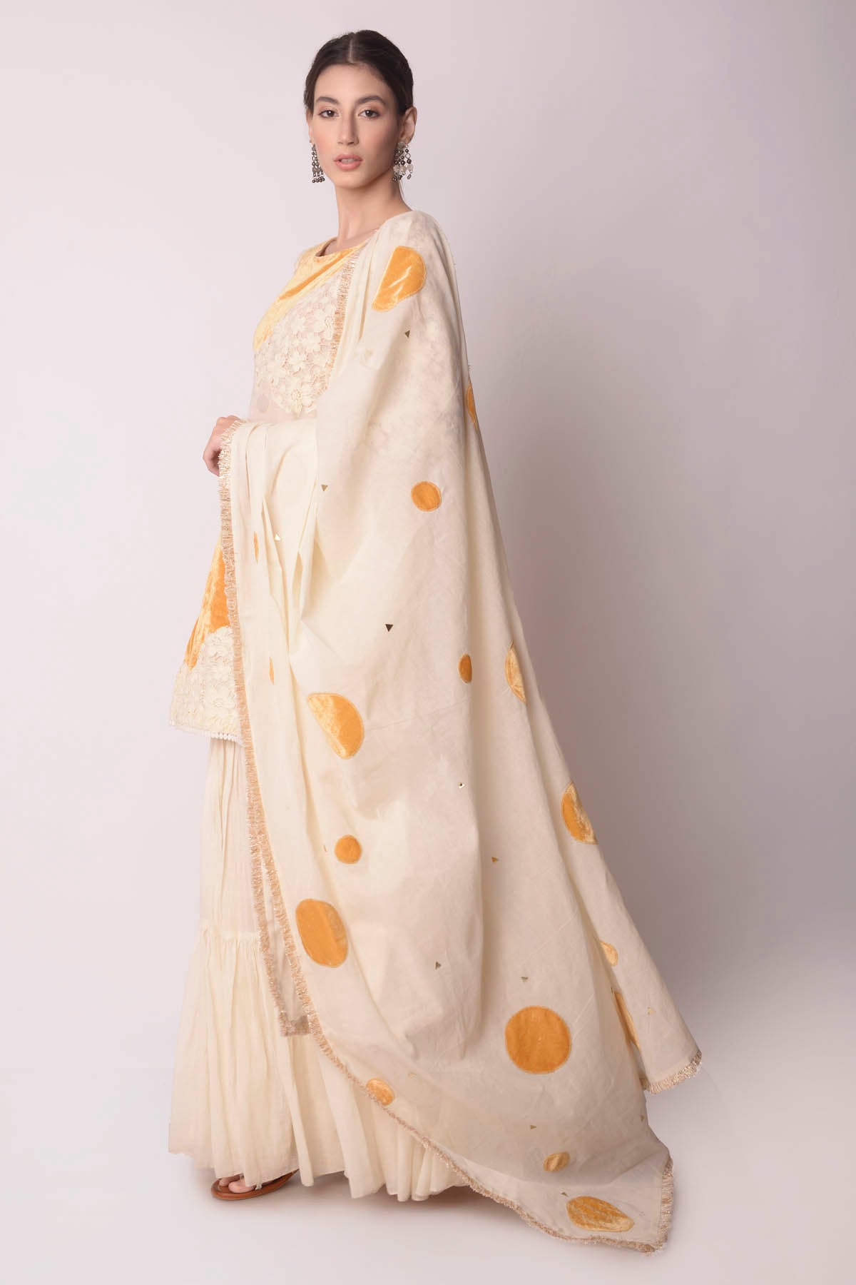 Cotton Ivory Short Kurta Set