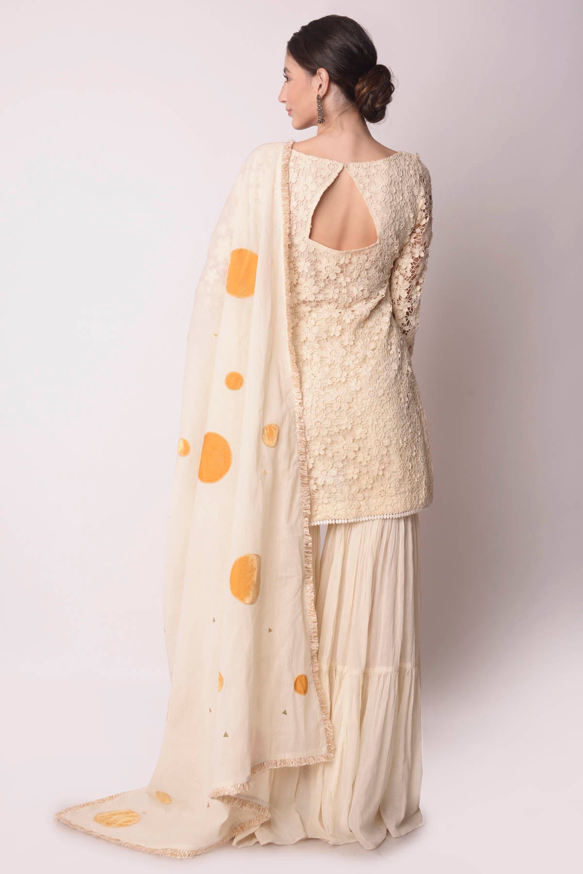 Cotton Ivory Short Kurta Set