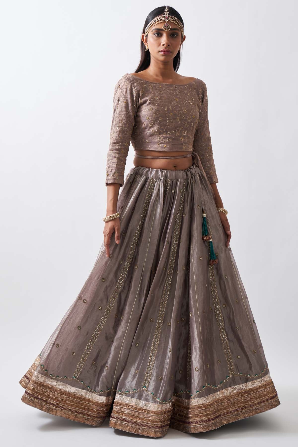 Tonal Ari Zardosi Lehenga Set