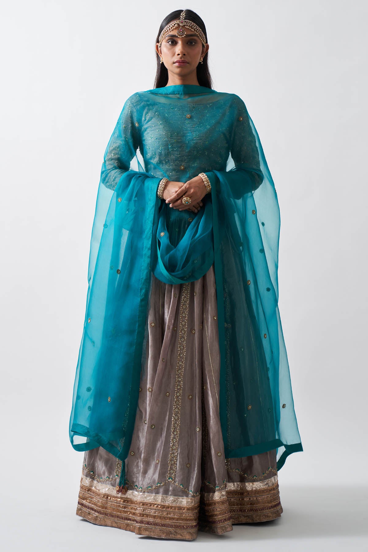 Tonal Ari Zardosi Lehenga Set